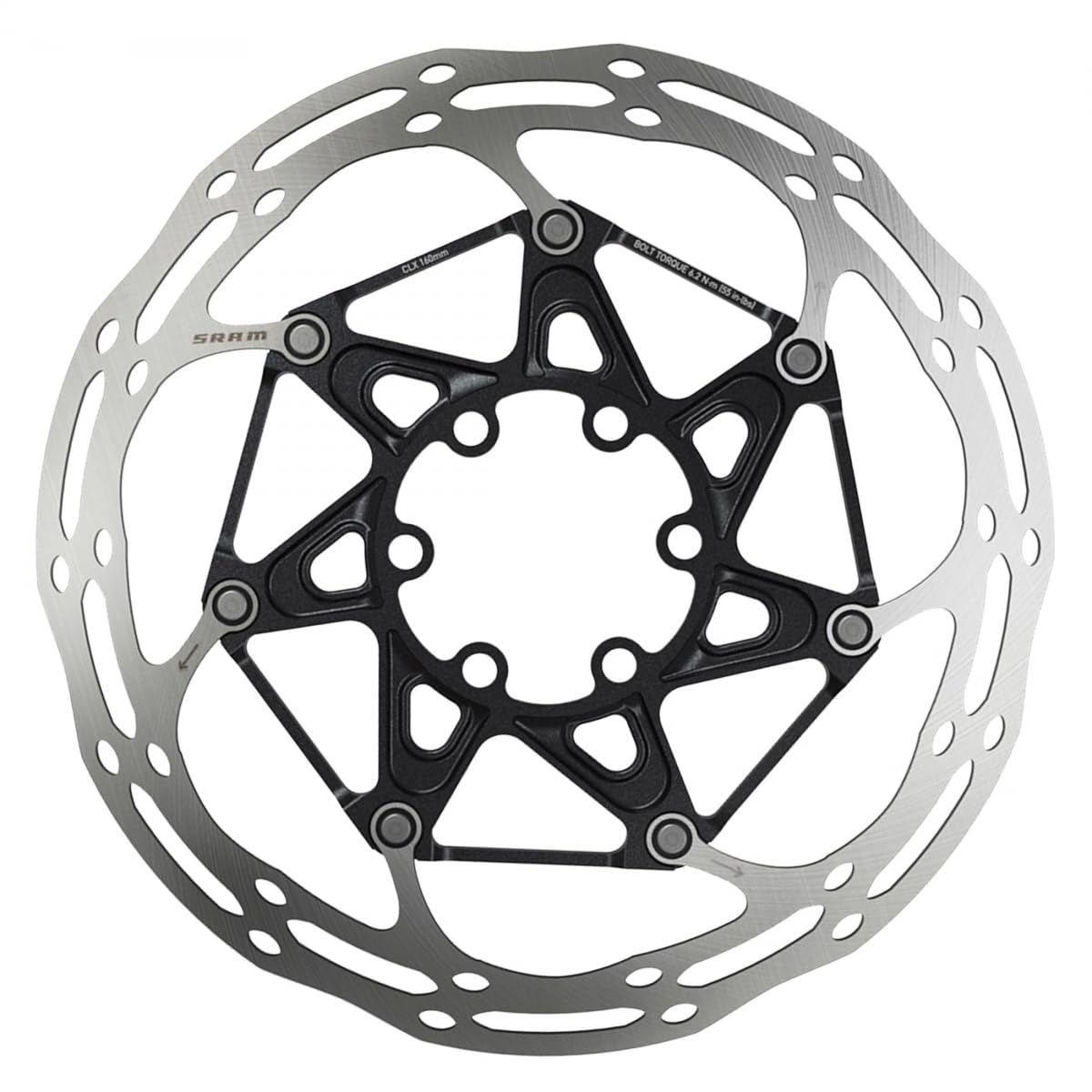 Sram Black Disque Centerline 140Mm Rounded Is (Vis Ti Incluses)