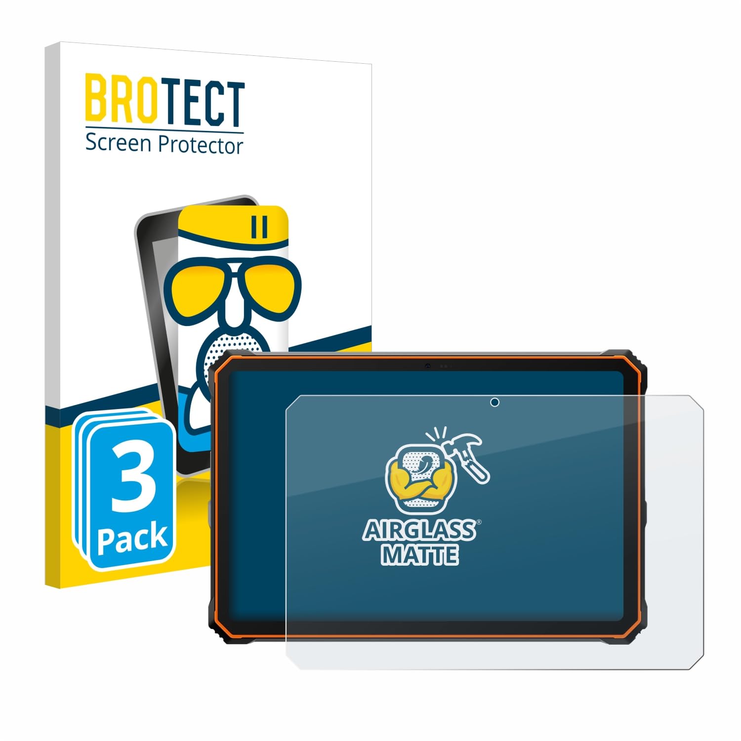 brotect Pellicola Vetro Opaca per Blackview Active 10 Pro 10.95" (3 Pezzi) Protezione Schermo [Anti-Riflesso, Durezza 9H]