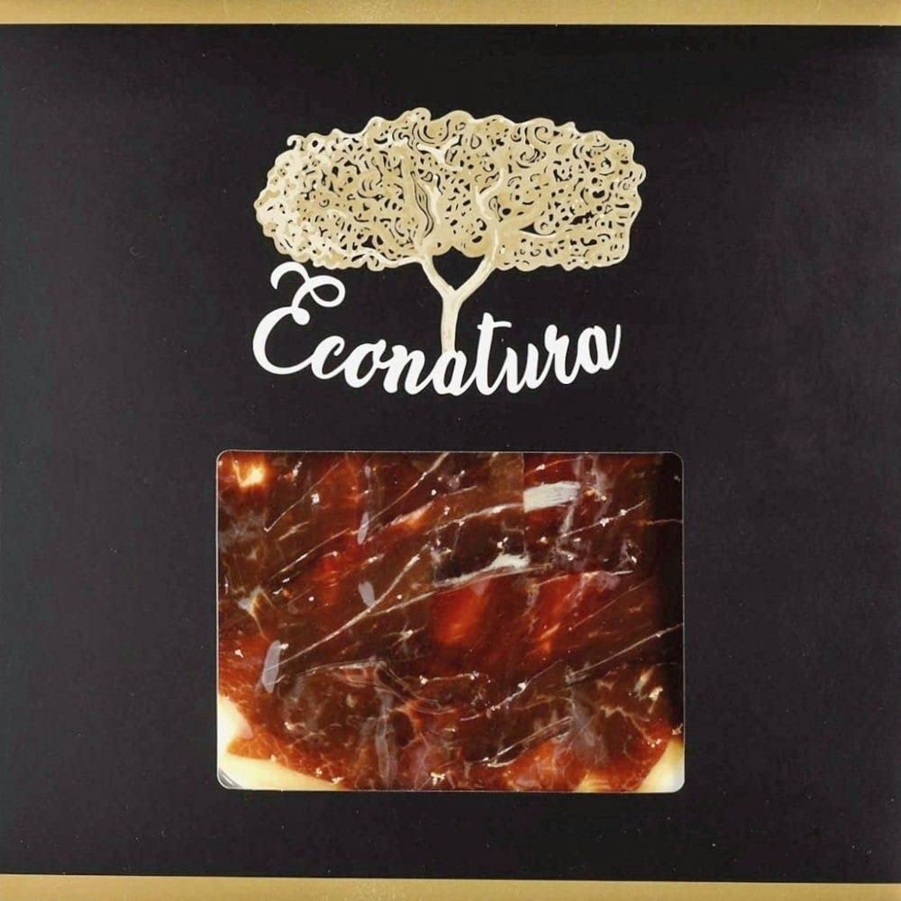 Jamón Ibérico Cebo de Campo loncheado. Embutidos ibéricos. Jamón Cebo Campo Ibérico Salamanca. Jamón Ibérico loncheado envasado al vacío. Contiene 5 sobres x 100 grs (500grs.).