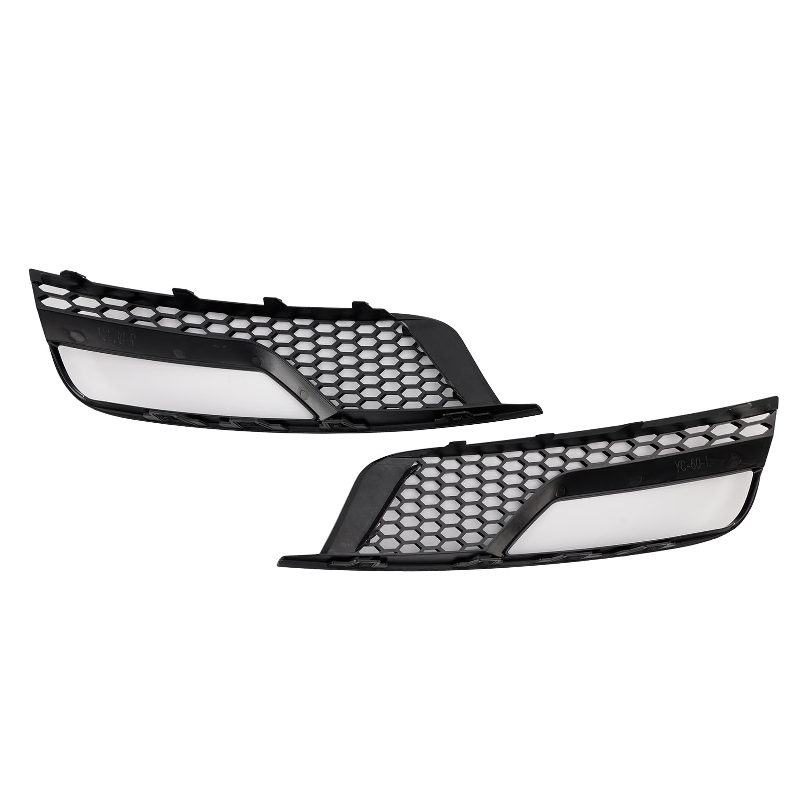 Griglia paraurti Anteriore Front Fog Light Grille Covers Fit for Audi A3 8V Sedan 2013-2016 Gloss Black (No Logo)