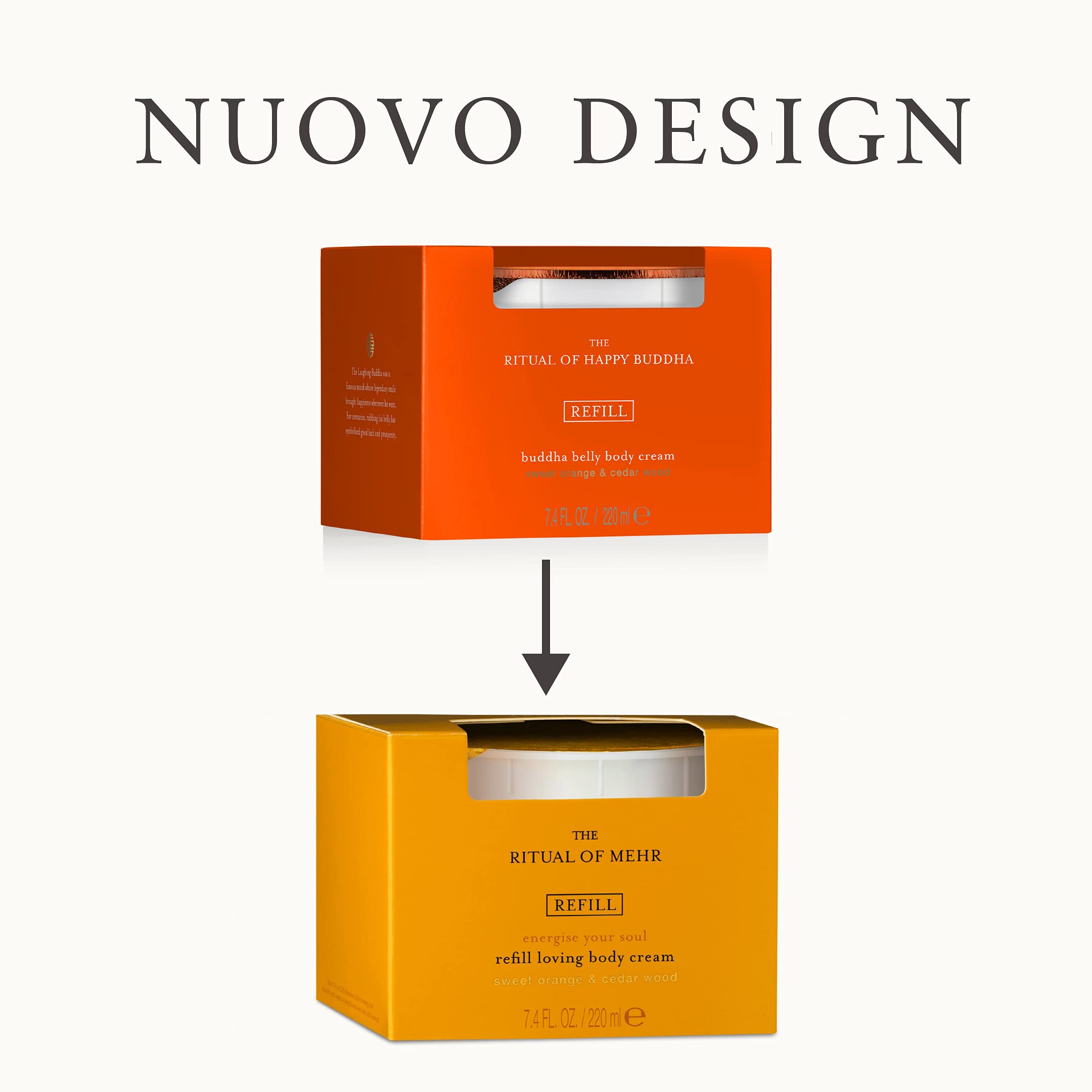 RITUALS Ricarica Crema Corpo di The Ritual of Mehr, 220 ml - Con Arancio & Legno di Cedro - Proprietà Energizzanti & Stimolanti con Vitamina C