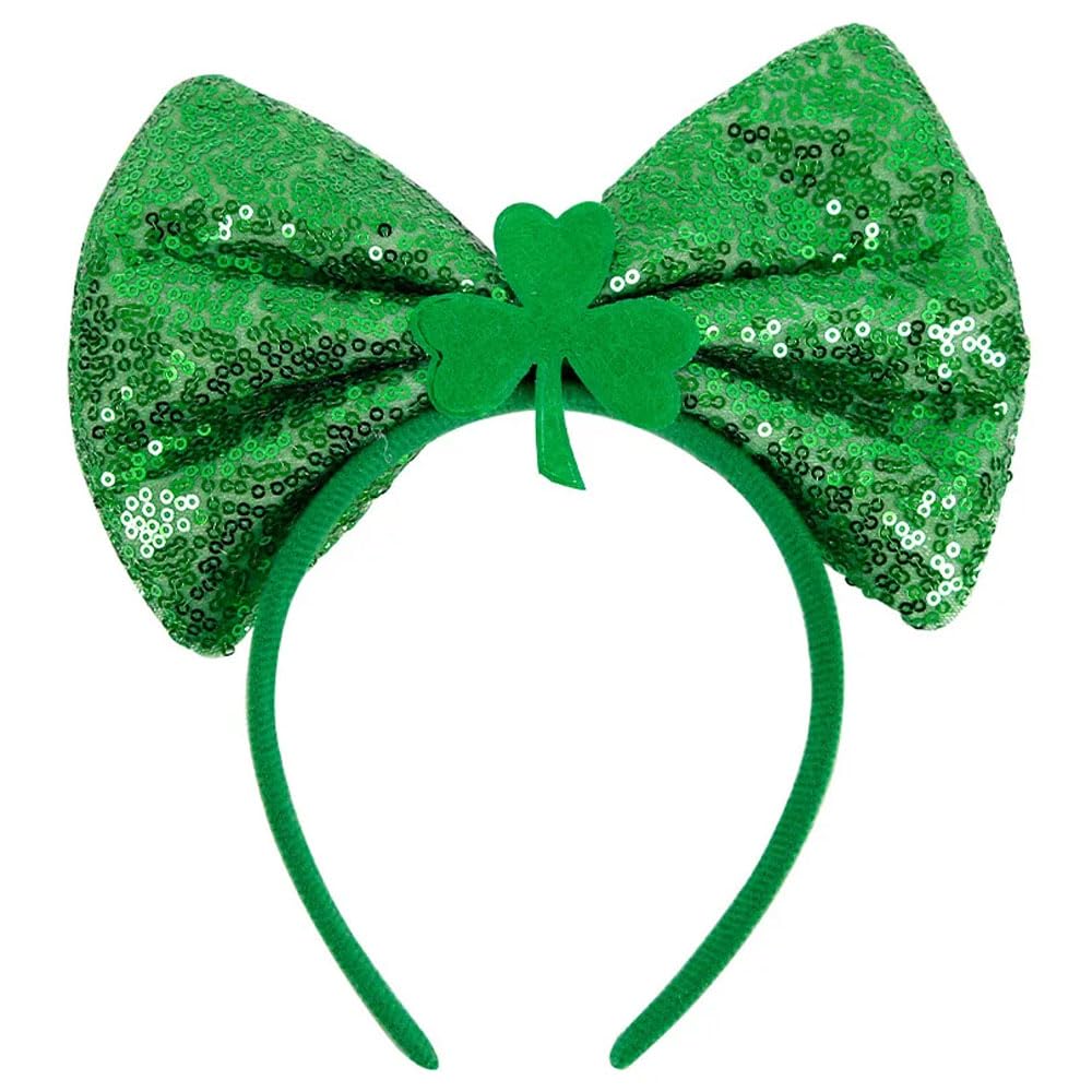 KFZR St Patrick's Day Headband Clover Party Costume Accessories Green (M)
