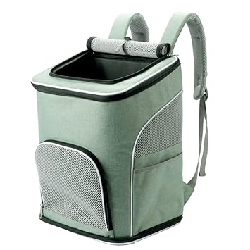 ULTECHNOVO Pet Carrier Backpack with Zipper Breathable Portable Collapsible Cat Carrier for Small Cats Dogs Travel Hiking Outdoor Use