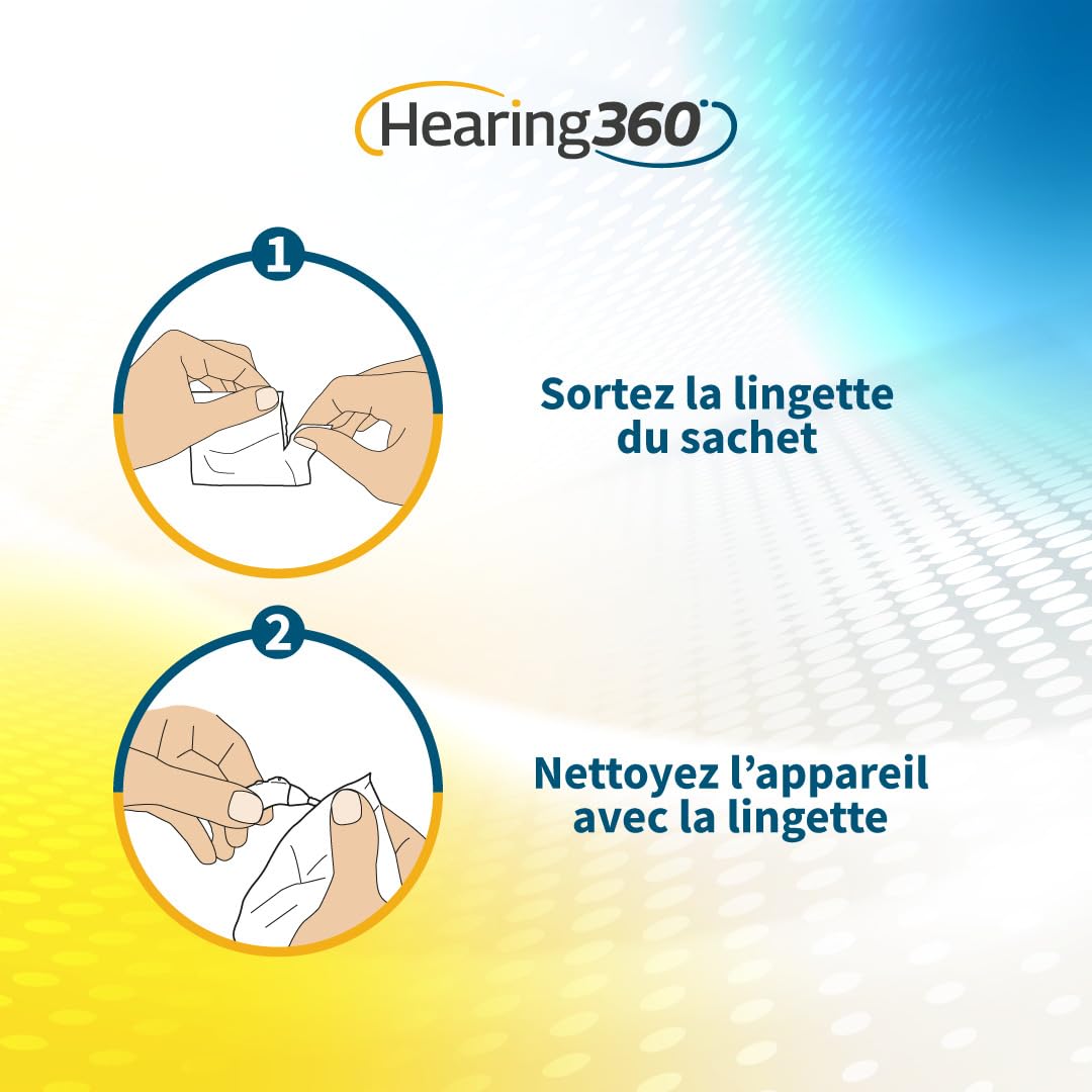 200 lingettes nettoyantes en boîte – nettoyage rapide et efficace pour appareils auditifs, smartphones et lunettes de soleil – Format maxi pratique