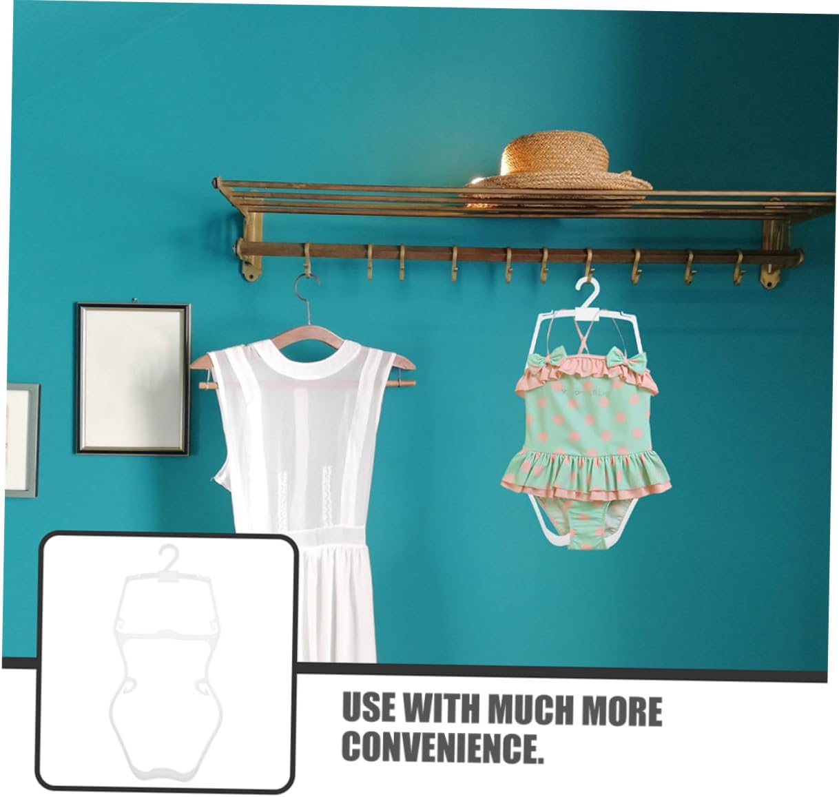 Veemoon 6pcs Plastic Swimsuit Hangers Clothes Hangers Swimwear Drying Racks for Closet Organization