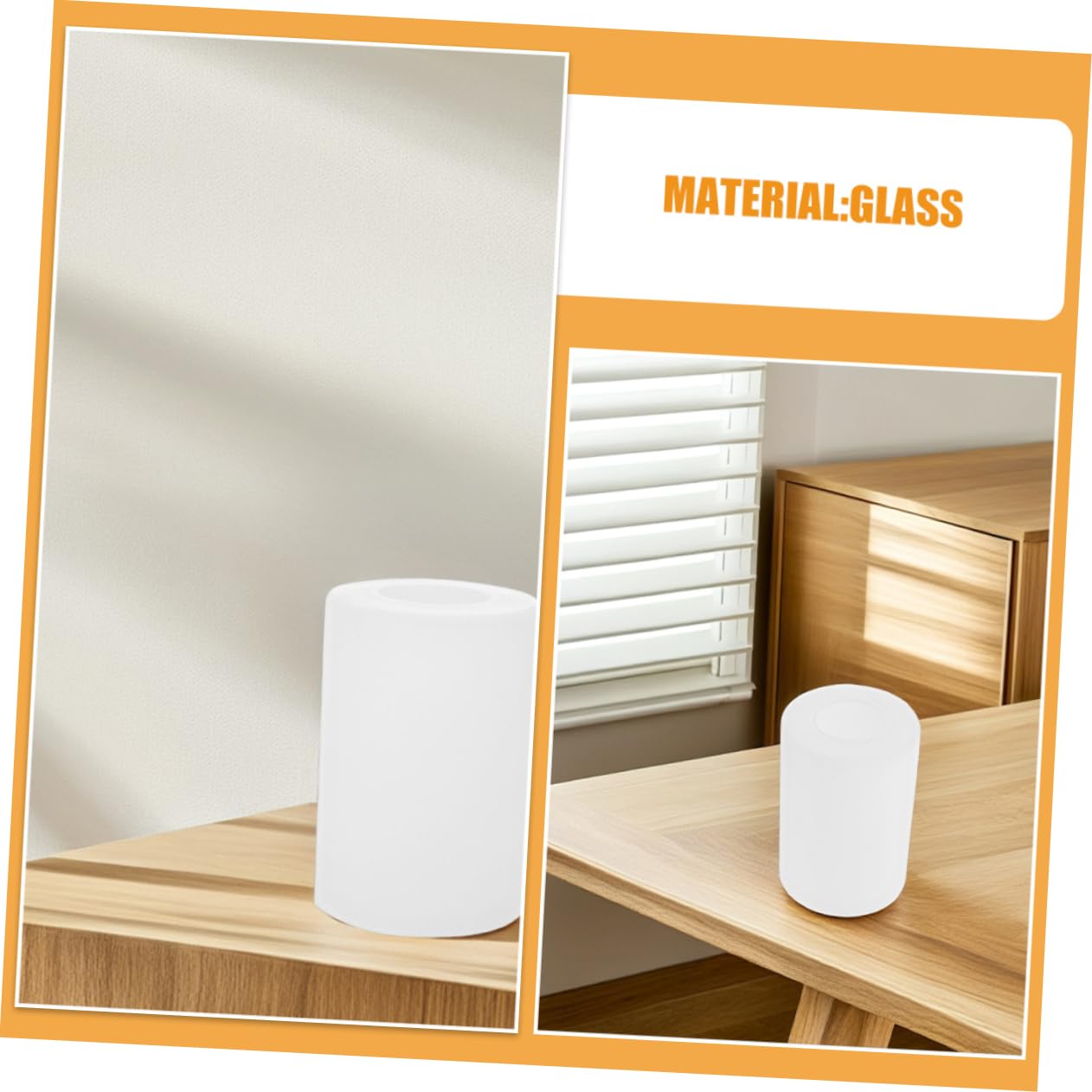 Homoyoyo Paralume in Vetro Trasparente per Lampad Terra Tavolo Paralume Cilindrico di Ricambio Compatibile Portalampade per Illuminazione Domestica e Uffici