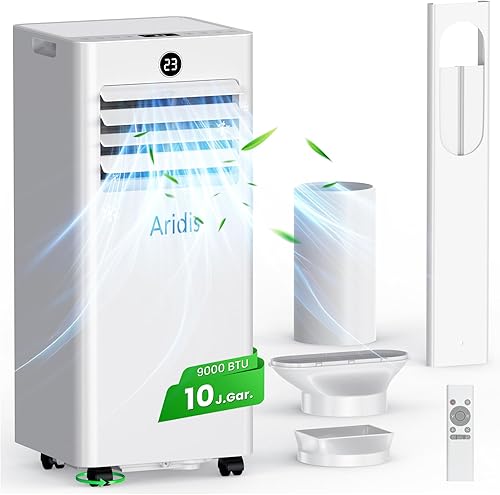 Klimaanlage Mobil 9000 BTU,4-in-1 Mobile Klimaanlage - LED Display&Fernbedienung