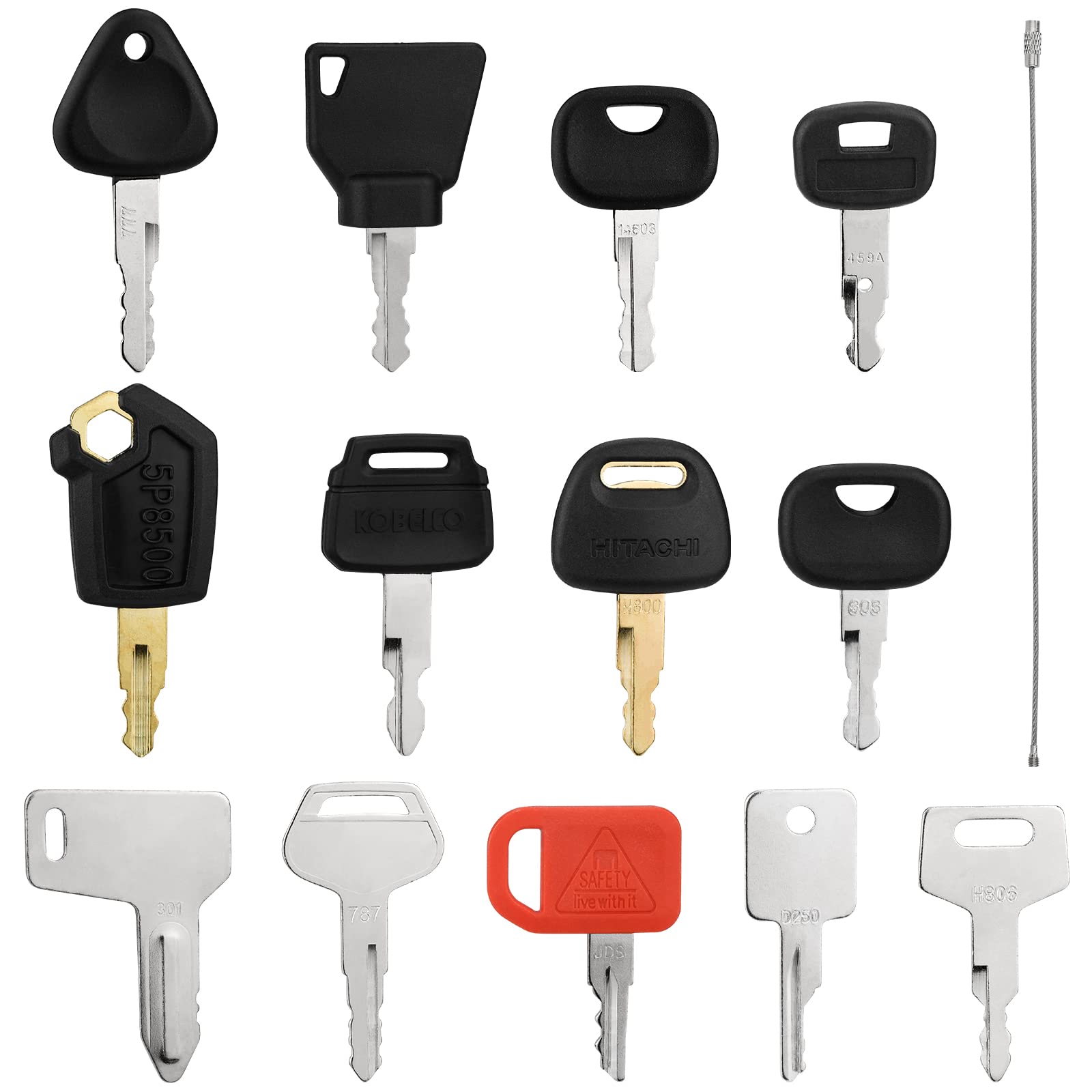 Buy Ignition Starter Key Set 14pcs, Ancable /Dumper/Machine Keys