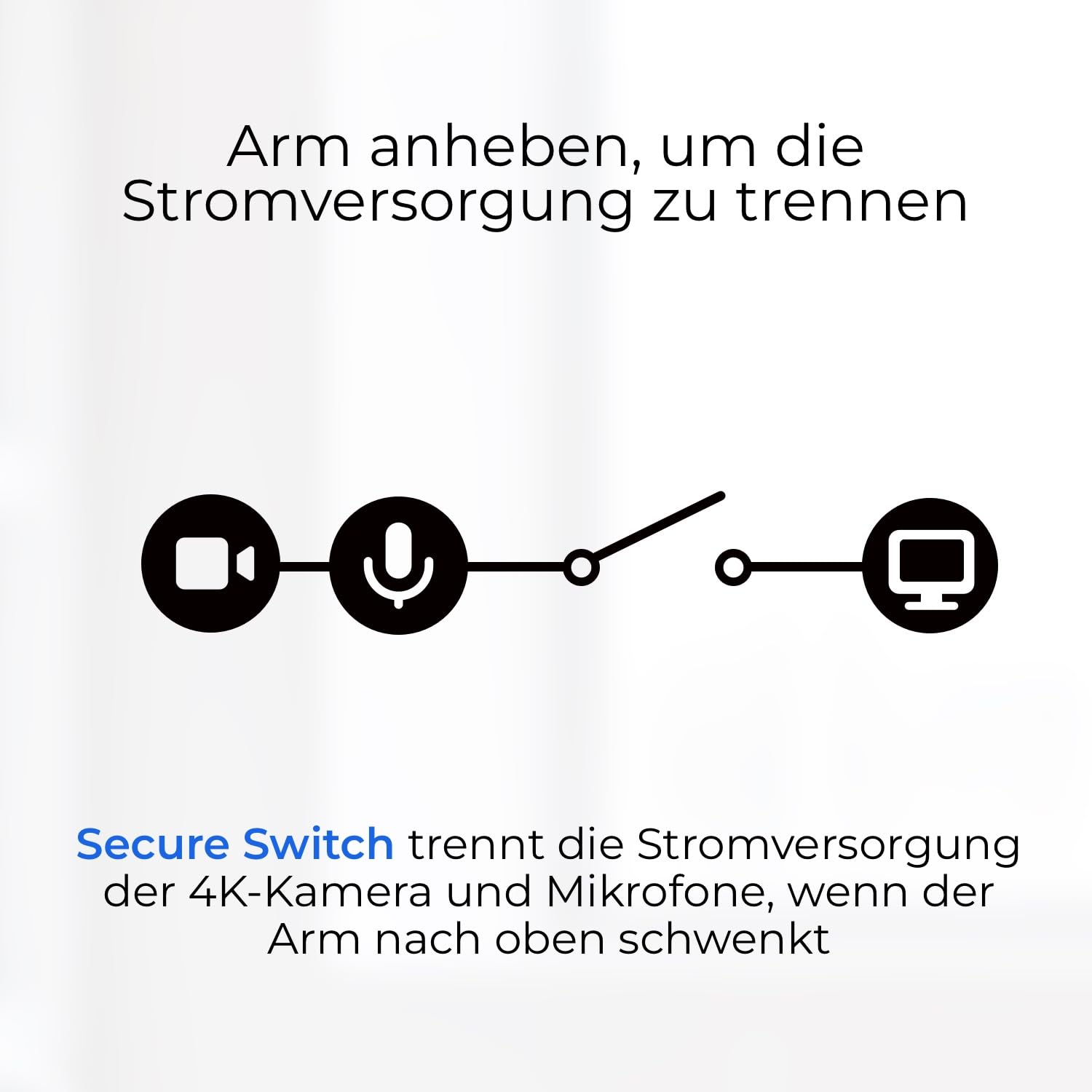 ProHello 4K HD Webcam mit Blickkontakt & Windows Hello Gesichtserkennung | Mikrofone mit Geräuschunterdrückung, USB Plug & Play für Mac, PC & Linux, kompatibel mit Zoom, Teams, Meet