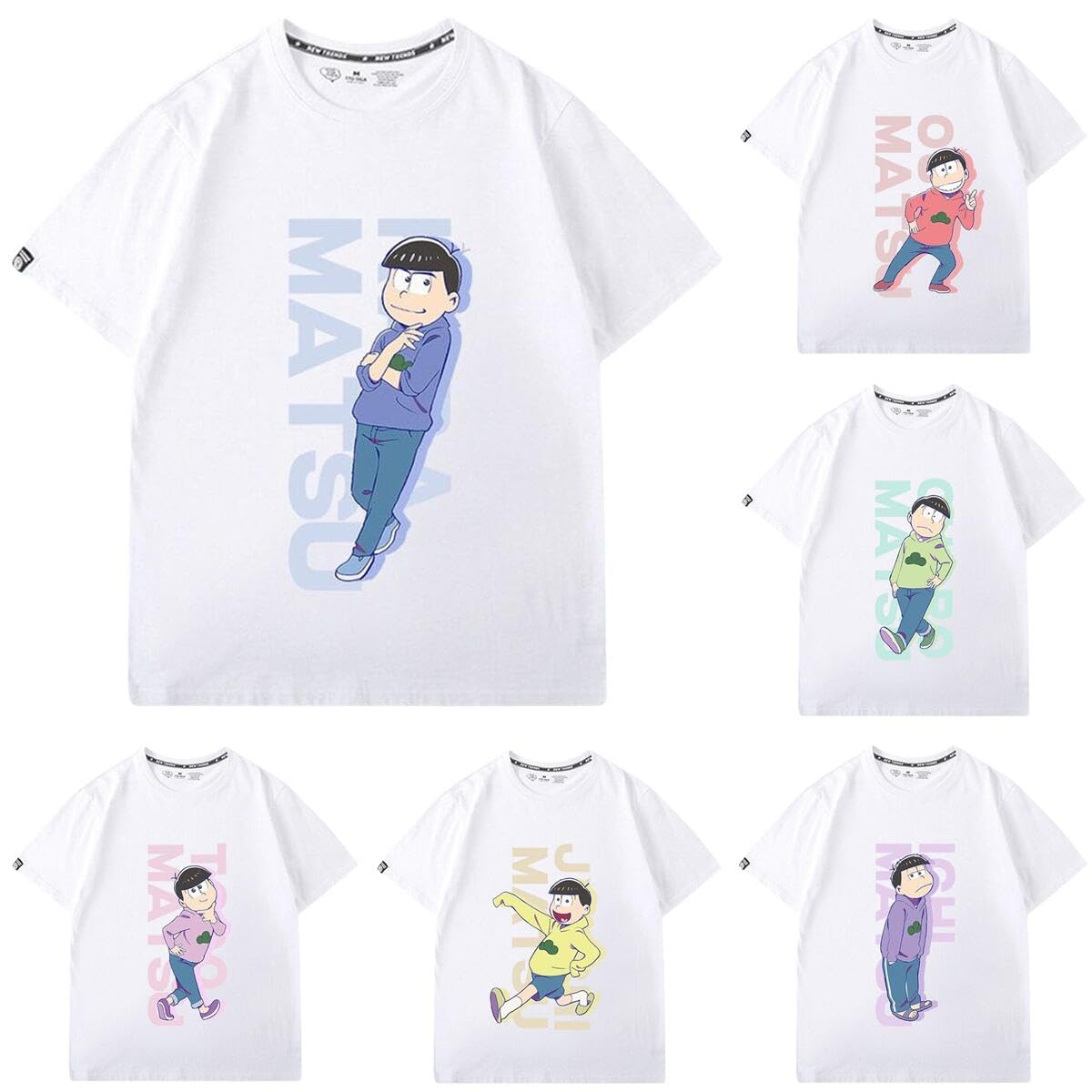 Amazon.co.jp: おそ松さん Tシャツ 半袖 一松 そ松 十四松 カラ