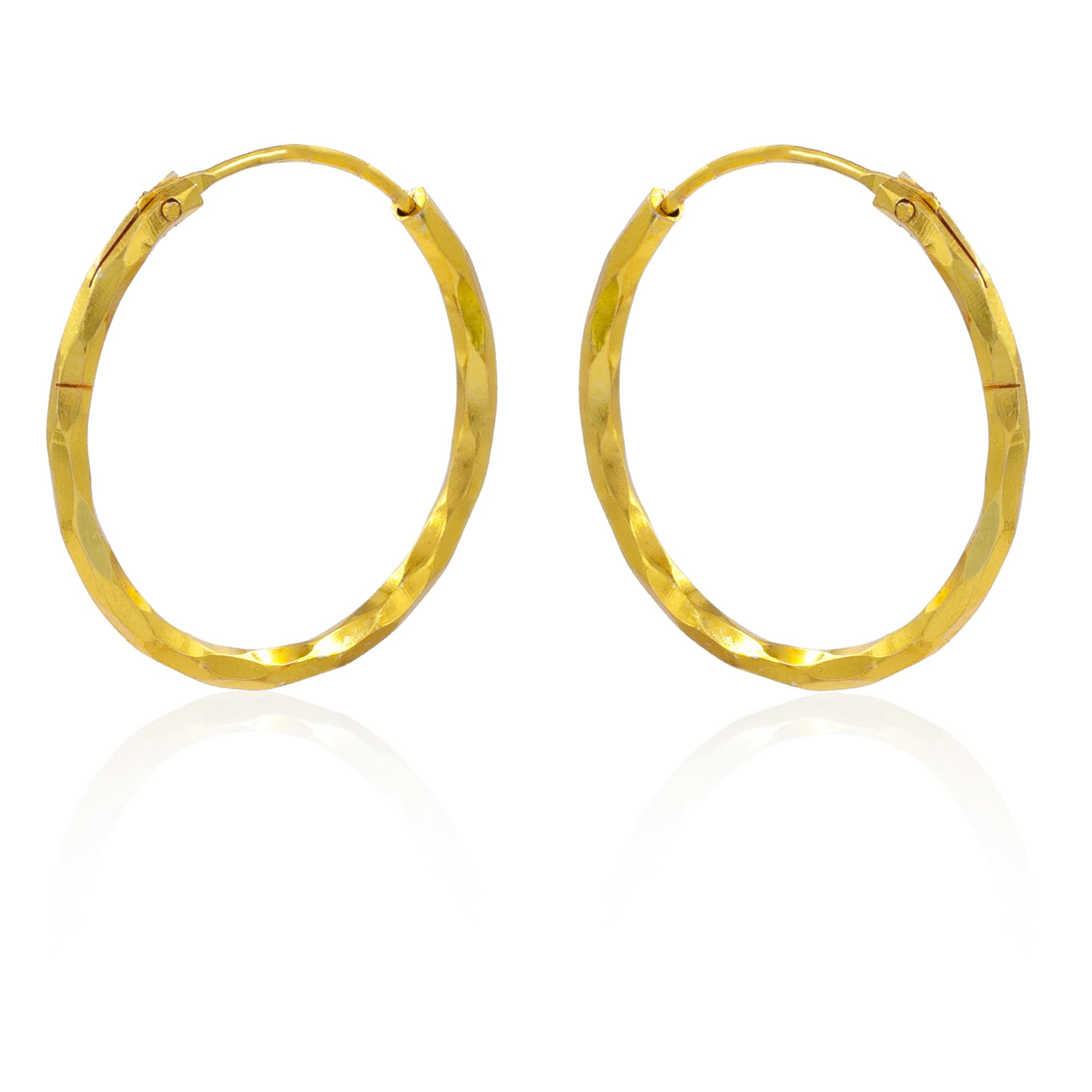PRIVIU Studio Gold Plated Hoop Bali Earrings for Women & Girls, 2.5 cm (B0C7R3TVRM) Amazon Price History, Amazon Price Tracker