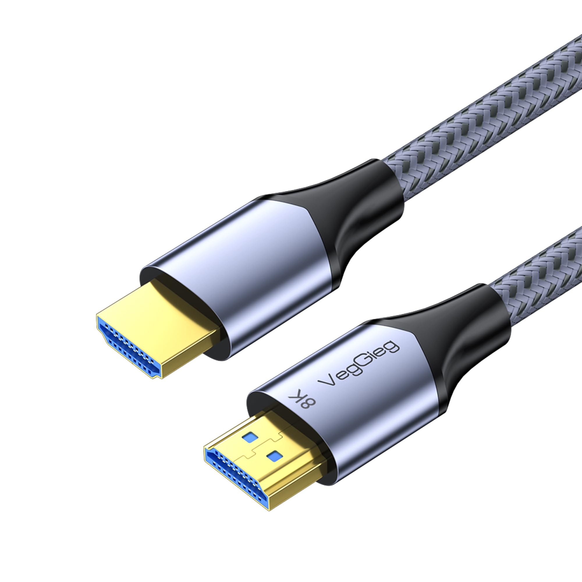 HDMI 2.1 8K 60Hz 4K 120Hz 48 Gbps HDR eARC HDCP 2.2 Örgülü Ses ve Görüntü Kablosu 2 Metre