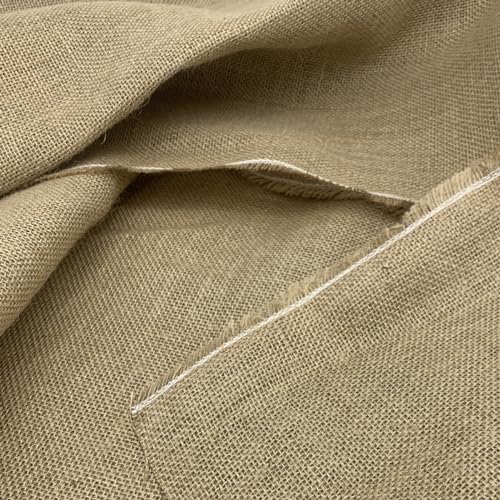 EDGEAM 100cm Jute Stoff Meterware 160cm Breit, Sackleinen aus Naturfasern 280g/m², Jutestoff zum Nähen, Basteln, Dekostoff für Haus, Gartenarbeite, Parteien Accessoires, DIY Projekte (Jute, 100x160cm)