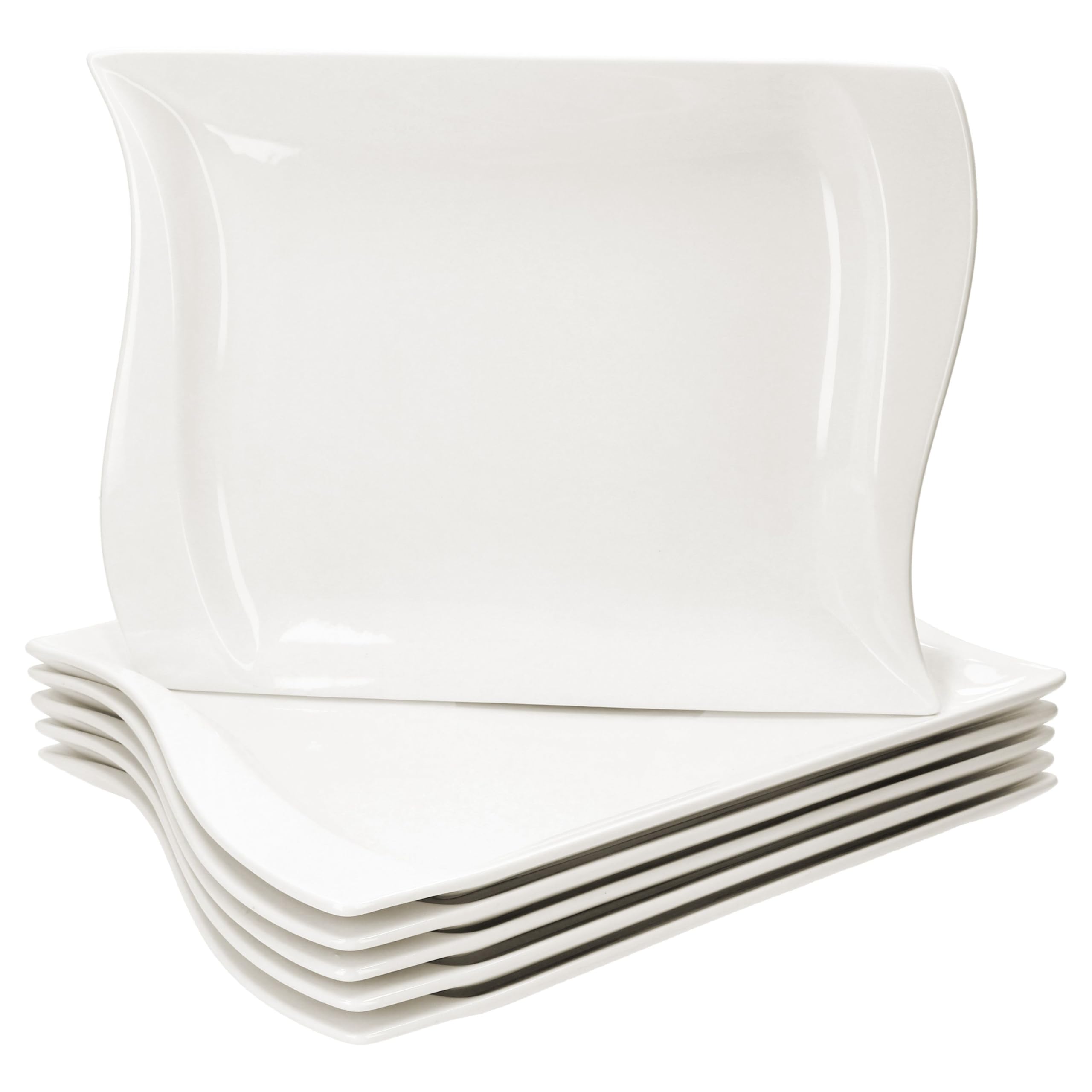 MamboCat Ivory 6er Set Speiseteller I elfenbeinweiße Porzellan-Essteller für 6 Personen I große Teller für Hauptmahlzeiten & Co. für Frühstück, Mittag, Kaffee & Abendbrot