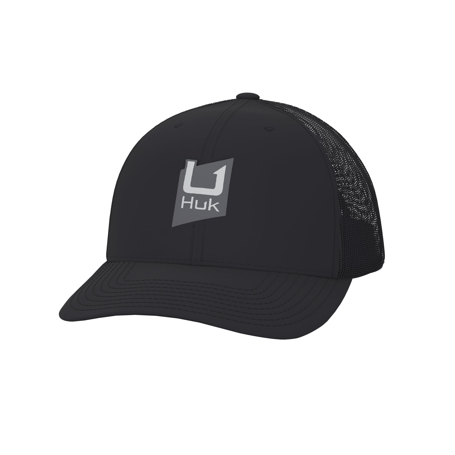 HUK Mens Mesh Trucker Snapback Hat Anti-Glare Fishing Hat