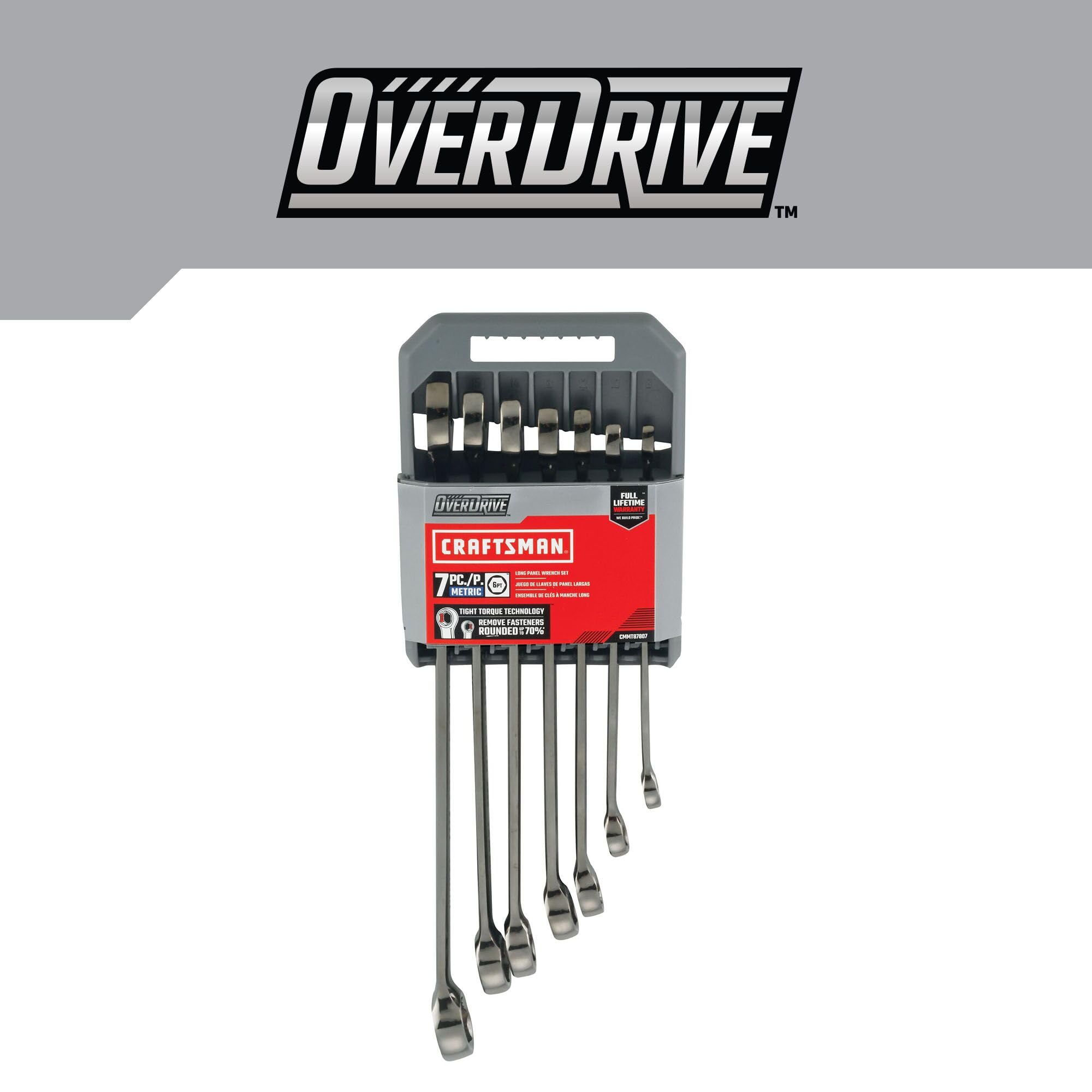 CRAFTSMAN Overdrive CMMT87807 - Juego de llaves métricas (7 unidades)