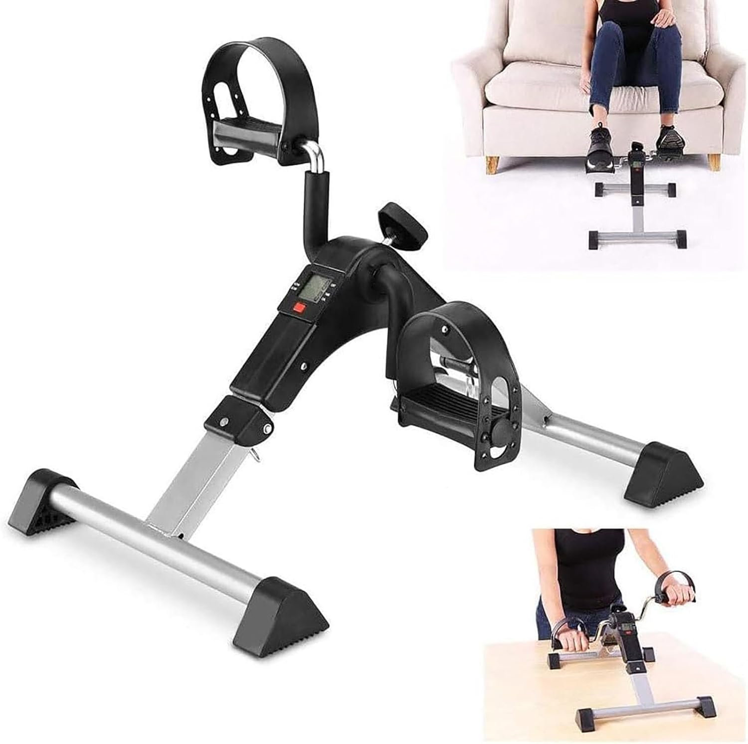 UWYTGF Mini Exercise Bike - Foldable Design with Digital Display for Arms & Legs