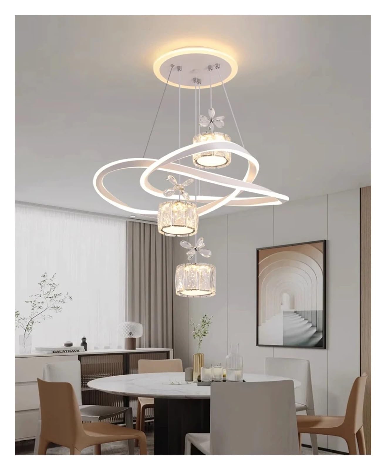 WAQIDCXBOA Modern Dine Dining Room Pendant Lights Indoor Lighting Ceiling Lamp Hanging Light Led Chandelier Decorative