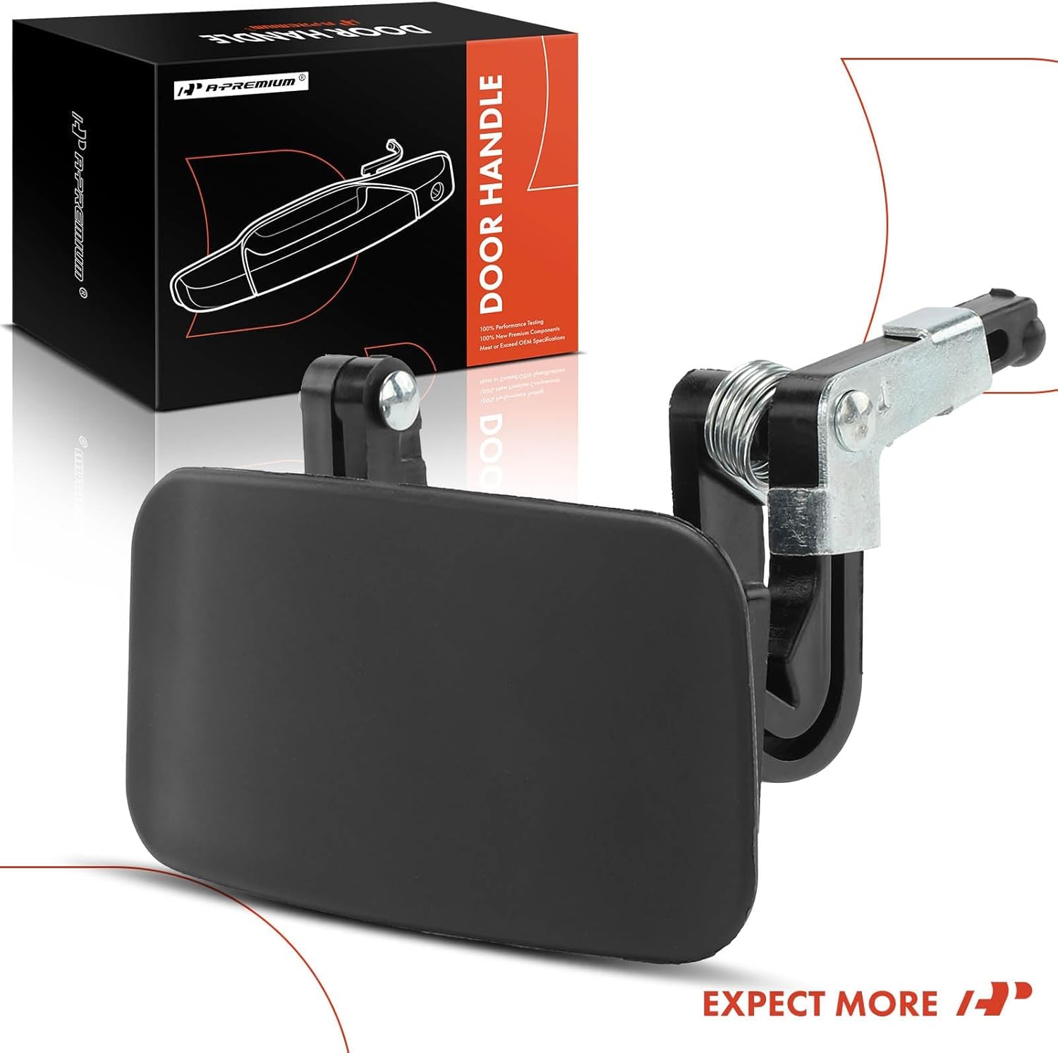 A-Premium Left Driver Side Exterior Sliding Door Handle Compatible with Nissan Quest 1999 2000 2001 2002, Primed Black, Replace# XF5Z-1226605-AAPTM, 826077B000