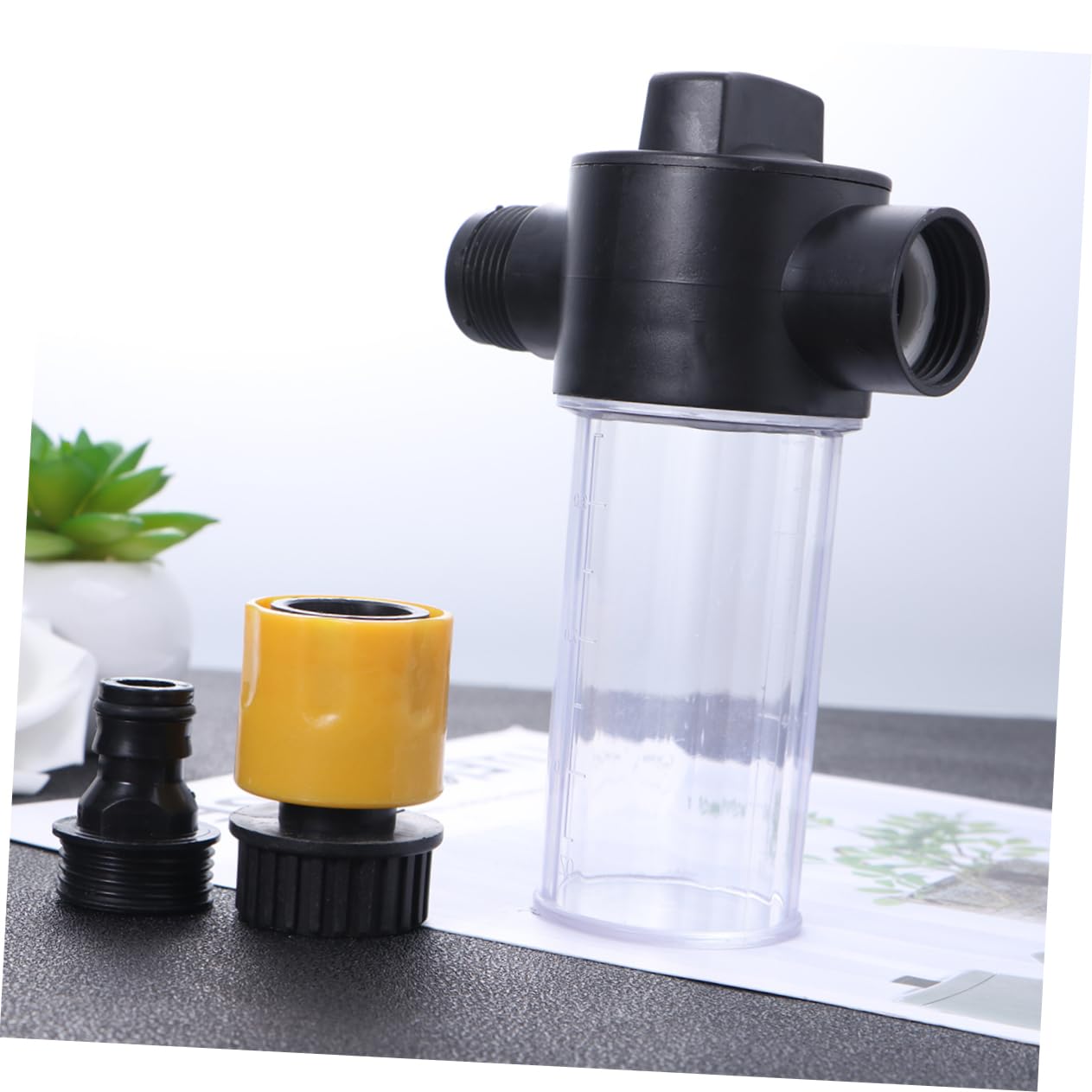 Set di 6 pezzi per lavaggio auto ad alta pressione – Kit di pulizia Clete con dispenser di sapone, accessori idropulitrice, pneumatici per la cura del veicolo per una pulizia efficiente dell'auto