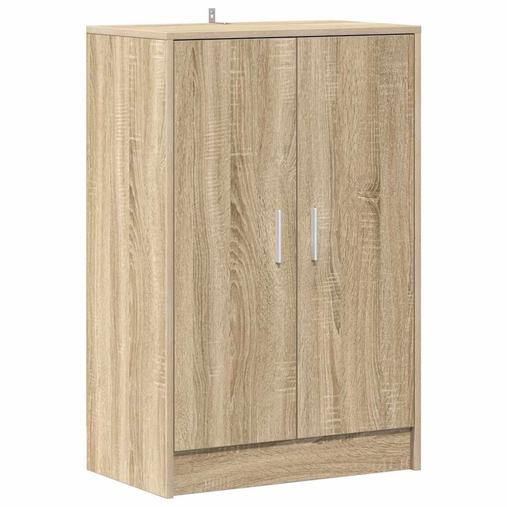 Étagère à chaussures stable en chêne Sonoma meuble de rangement aux finitions soignées
