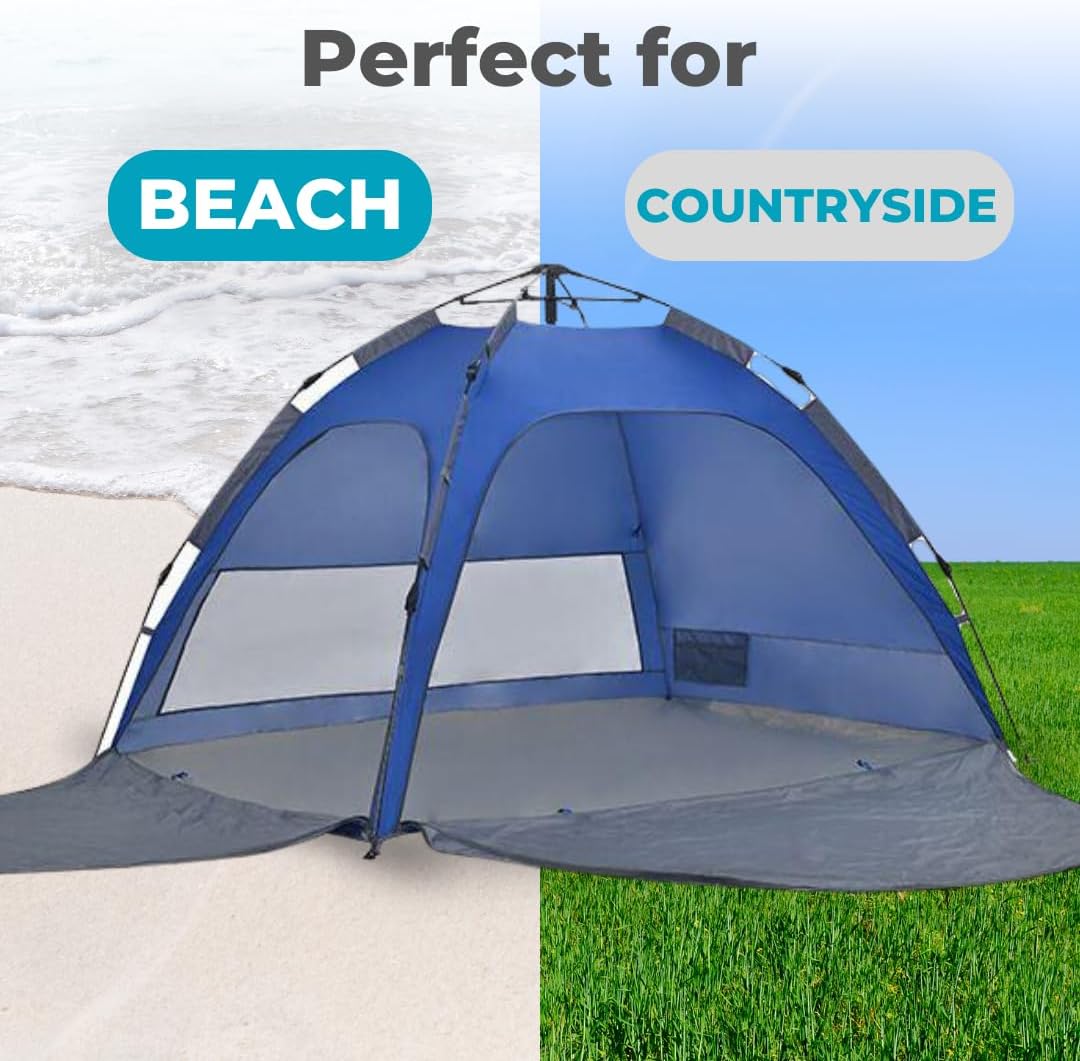 キャンピングテント 3人用 インスタントポップアップ防水 3層