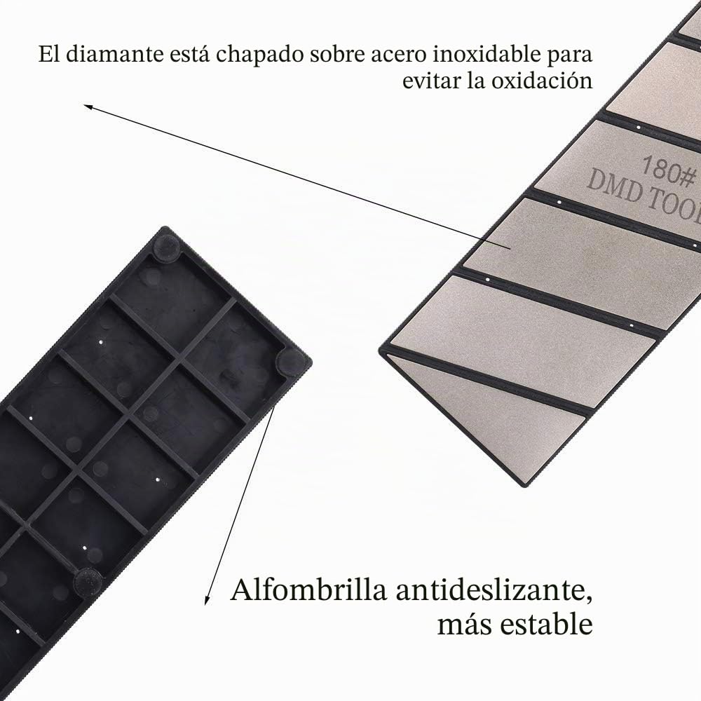 Piedra de afilar de diamante Placa de pulido de piedra de aplanamiento de diamante Aplanadora de fijación de grano 1801 de una cara 254 × 79 × 15 mm