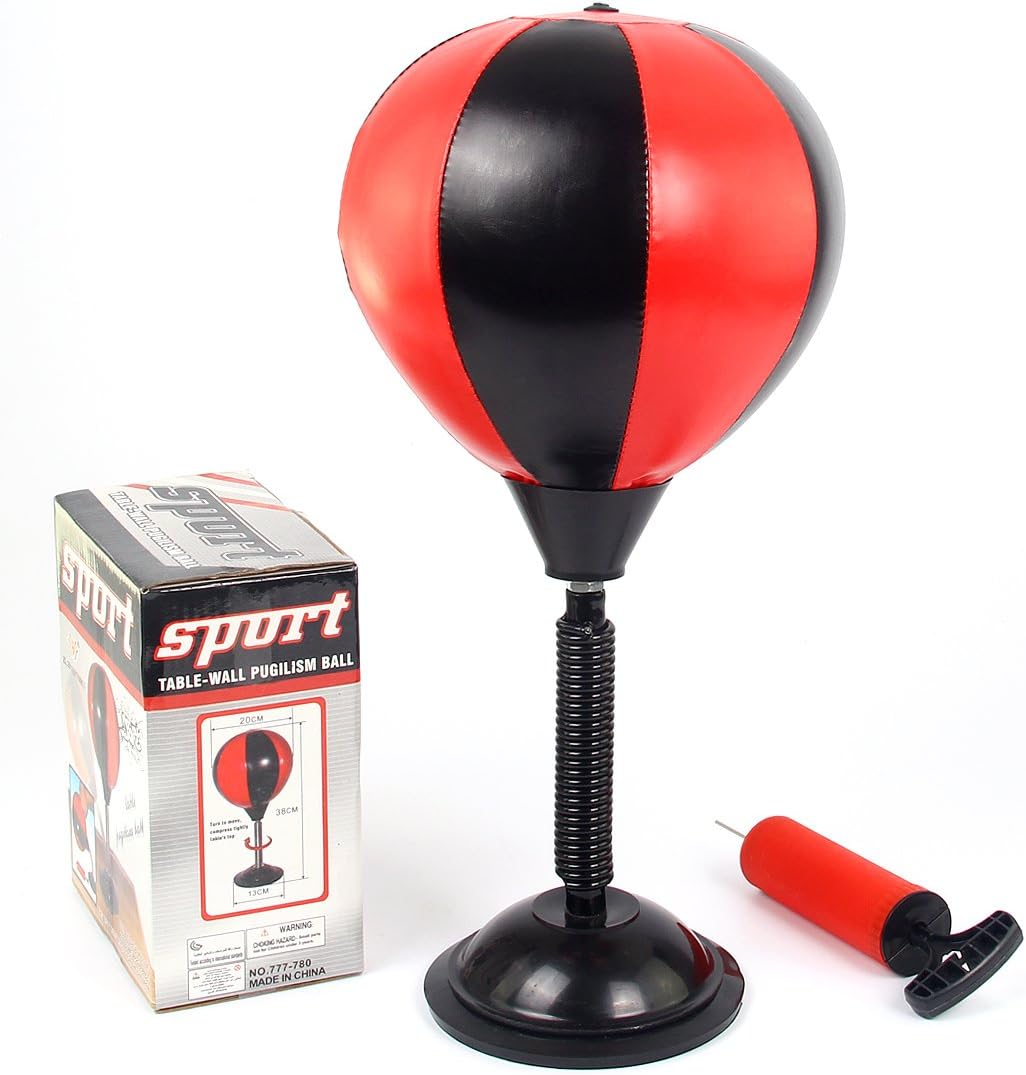 Desktop Punching Boxing Ball Bag , Heavy Duty Suction Stress Relief Freestanding Reflex Bag Kit for Kids Adults Home Office