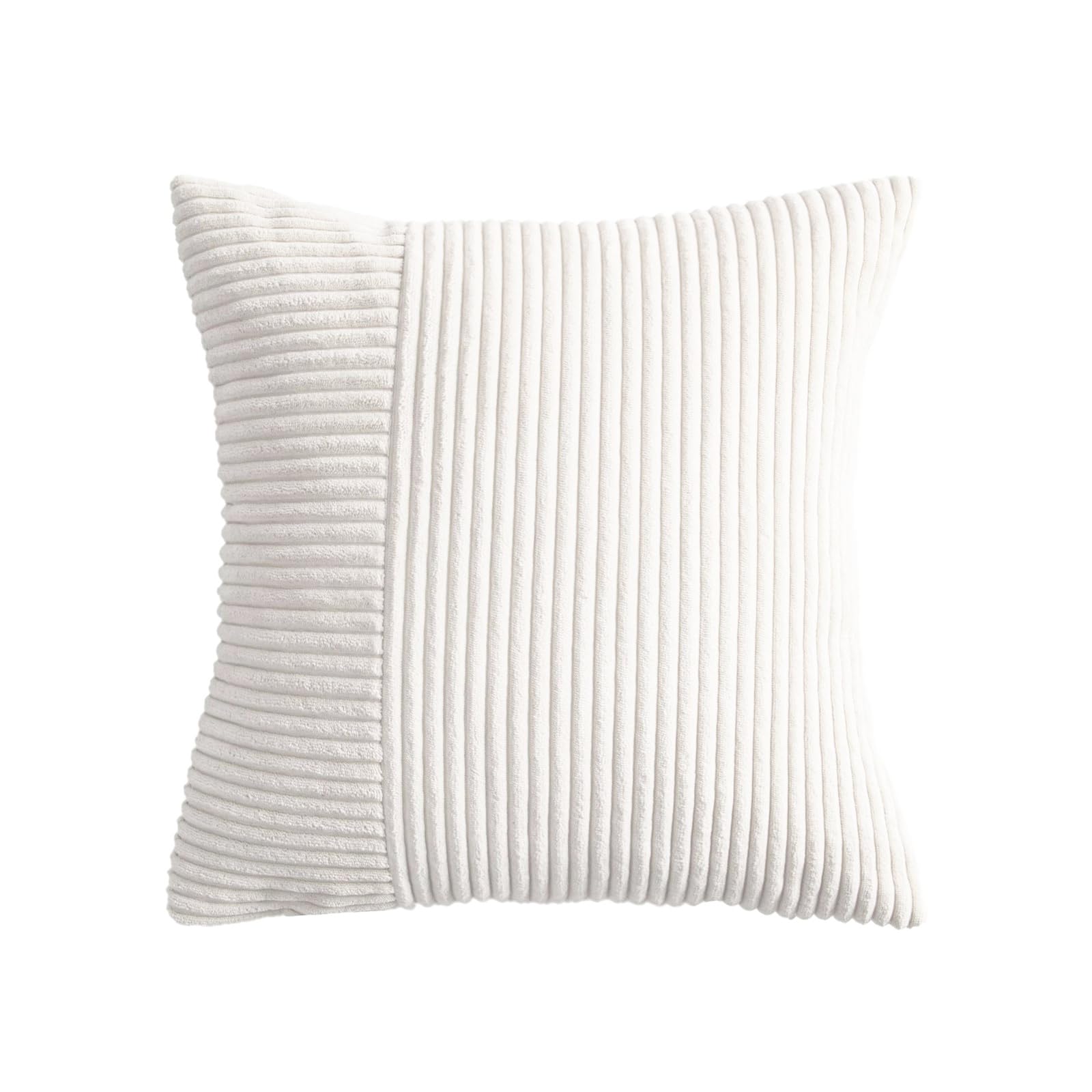 Elnwnnkc Highly End Corduroy Throw Pillow Covers Pillowcase Comfortable and Stylish for Home Sofa or Bed Decoration Easily Wash Cream Corduroy Pillow Covers with Invisible Zippers
