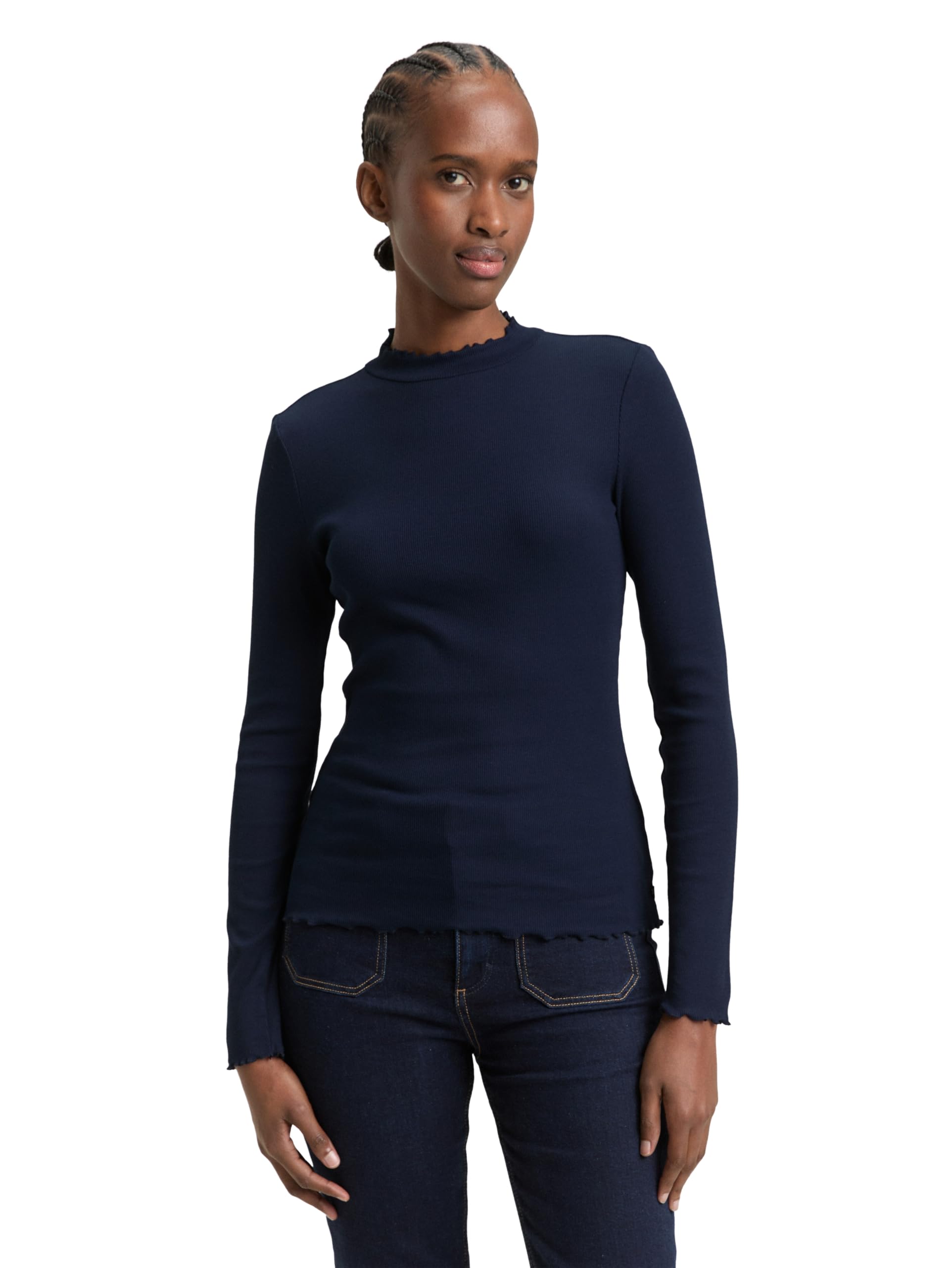 Tom Tailor Denim Damen 1048987 Tom Tailor Denim Damen Longsleeve T-Shirt (1er Pack)