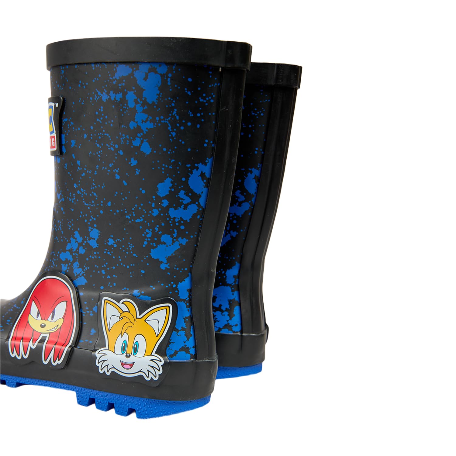 Sonic The Hedgehog Stivali di gomma per bambini | Stivali di gomma per bambini | Stivali da pioggia impermeabili per ragazzi | Blu Nero | Taglie UK 8-1
