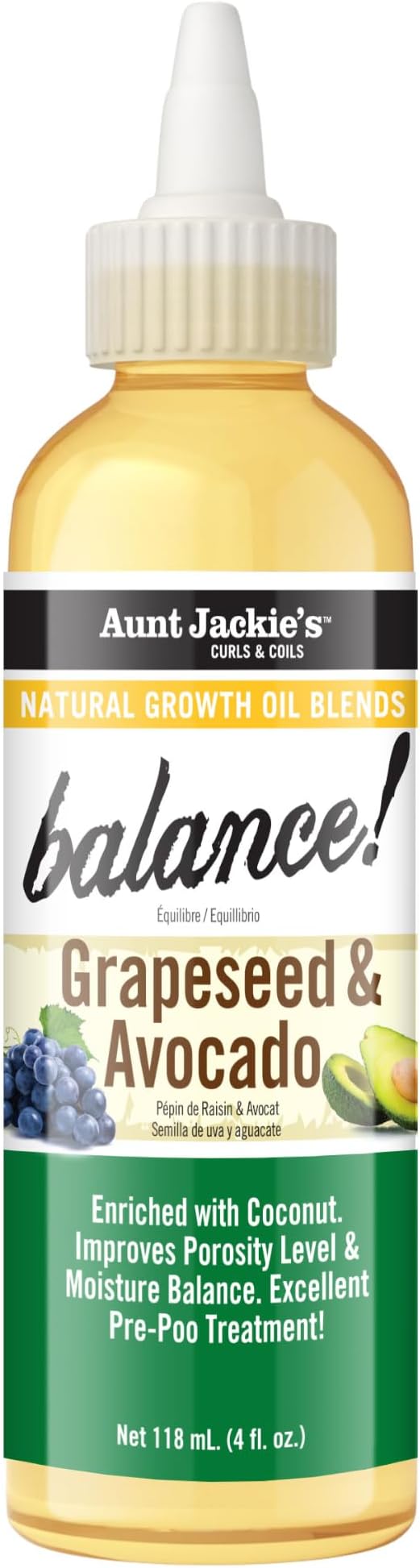 Growth Oil Grape Seed & Avocado, 4 Oz