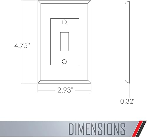 Miniatura 6 de Taymac 2000W Masque 2000 Placa de pared estilo decorador de 1 banda, cubierta de salida dúplex pintable, blanco (paquete de 1) y cubierta de placa