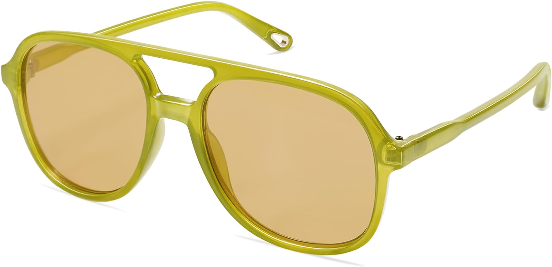 Retro Polarized Aviator Sunglasses Womens Mens Classic 80s 90s Vintage Trendy Square Aviators SJ2174