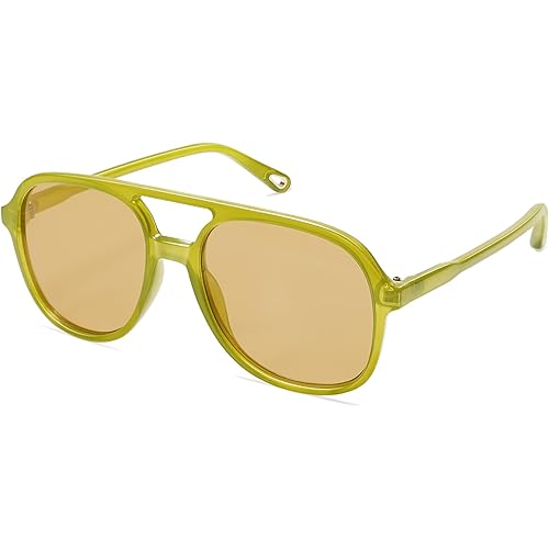 SOJOS Retro Polarized Aviator Sunglasses Womens Mens Classic 70s Vintage Trendy Square Aviators SJ2174