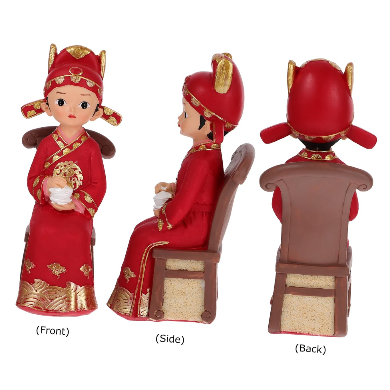 Abaodam Hochzeitspaarfiguren im Traditionellen Chinesischen Stil aus Kunstharz für Dekoration des Hochzeitszimmers Tortendekoration Geschenk für Braut und Bräutigam