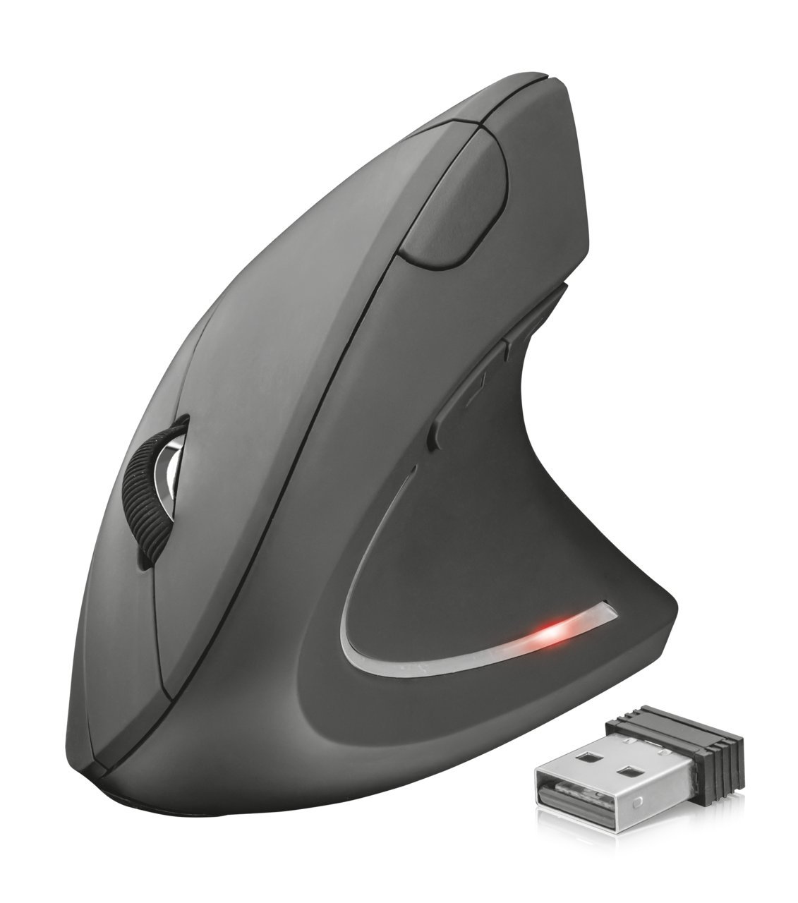 Trust Trezo Ensemble Clavier Souris sans Fil, Configuration AZERTY Français, Batterie Longue Durée 48 Mois, 2.4 GHz & Verto Souris sans Fil, Souris Verticale Ergonomique, 800-1600 DPI, 6 Boutons