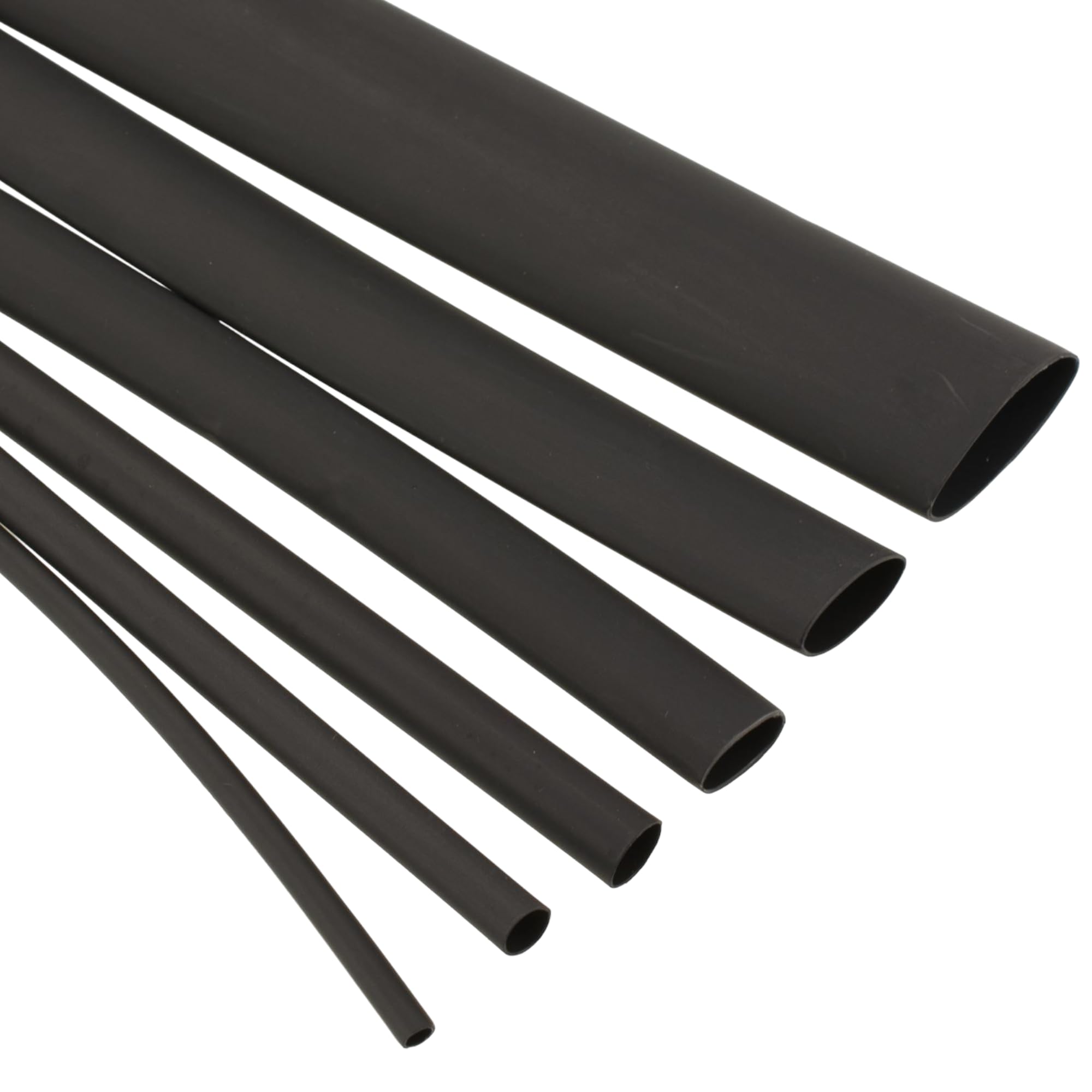 Black Adhesive Heat Shrink 3:1 Waterproof Heatshrink Tube Glue Lined Sleeve 2-6.4Mm - 2 Metres