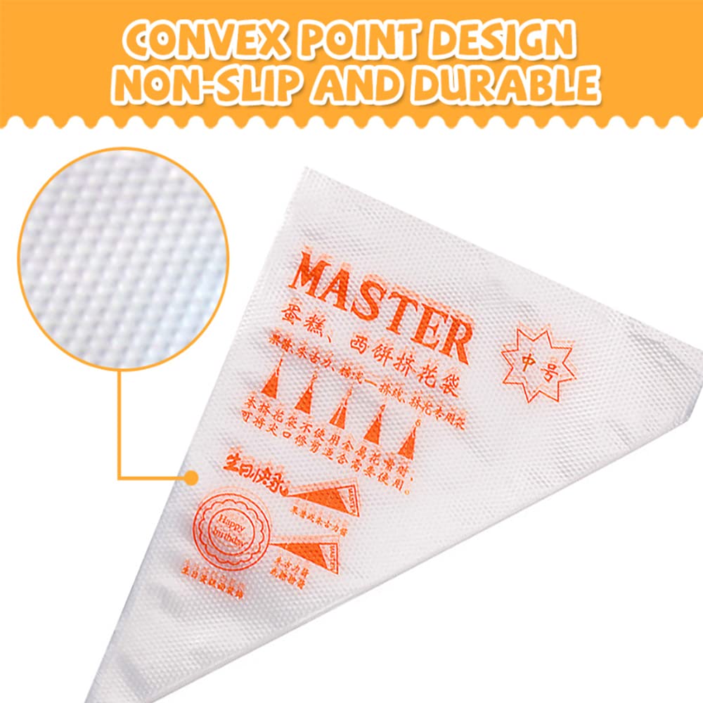 trabag 300pcs Piping Bags Disposable, 3 Sizes Large Piping Bags, Icing Bags Disposable, Baking Accessories - Image 3
