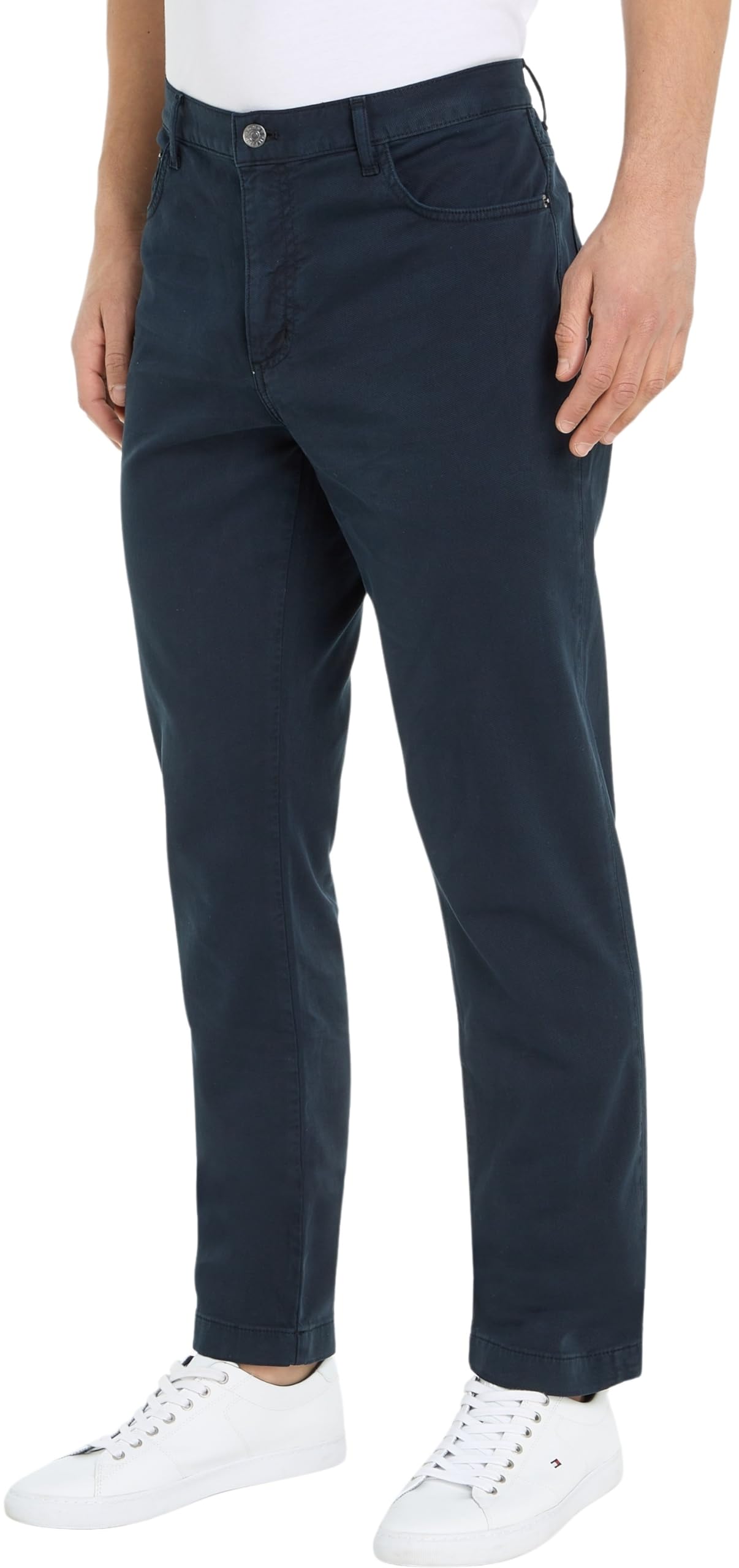 Tommy Hilfiger Men's Blue Cotton Elastane Trousers