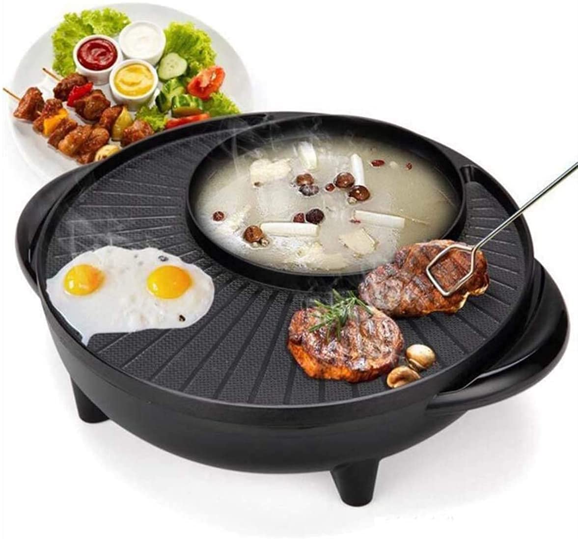 Buy Jorunb 2 in 1 Electric Grill with Hot Pot and NonStick Coating