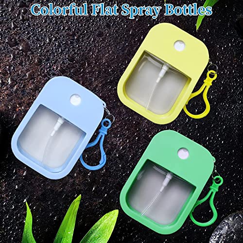 Image of House of Quirk 38ml Portable Card Spray Bottle - Refillable Perfume & Sanitizer Mist Sprayer with Hook (Set of 2, Multicolor)
