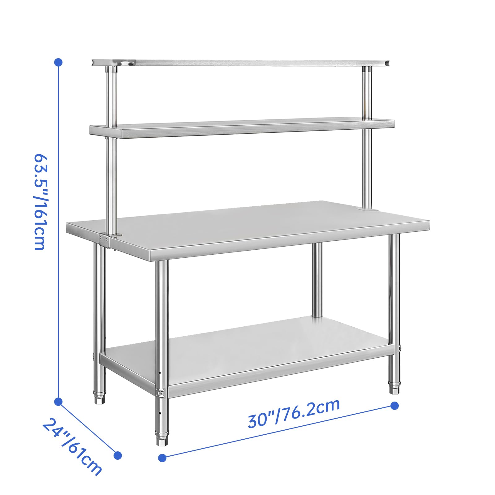 業務用テーブル　棚 SUPAL-990-WW 軽量作業台/耐荷重150kg_高さ調整_ワークテーブル150
