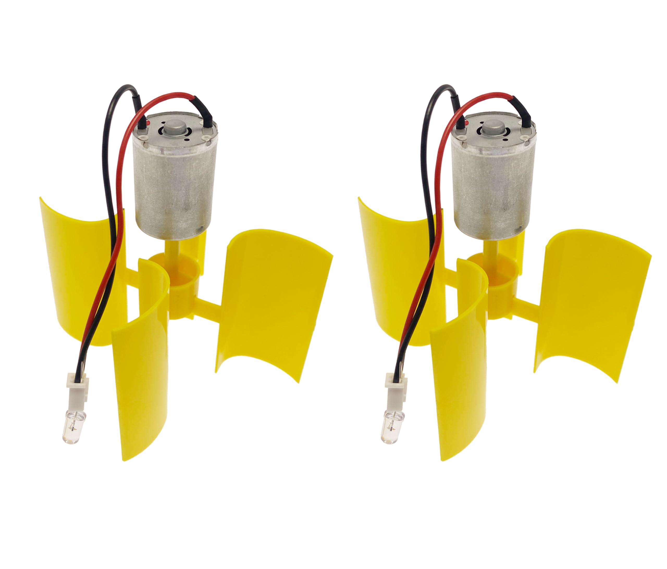 2 Pcs DC 0.1V-5.5V 100-6000RPM Micro Vertical Wind Turbines, Small Motor Wind Blades Generator for DIY