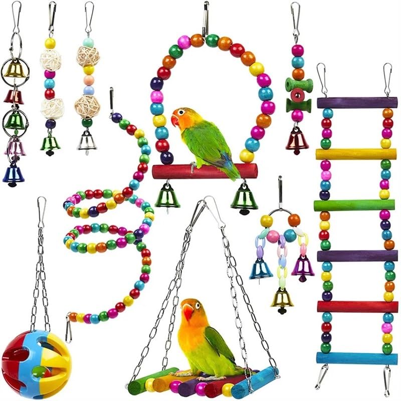 Juguetes for pájaros enjaulados: juguetes for pájaros en busca de comida for periquitos, juguetes for pájaros, juguetes for cacatúas, juguetes for pájaros en busca de comida for pájaros(15Pcs)