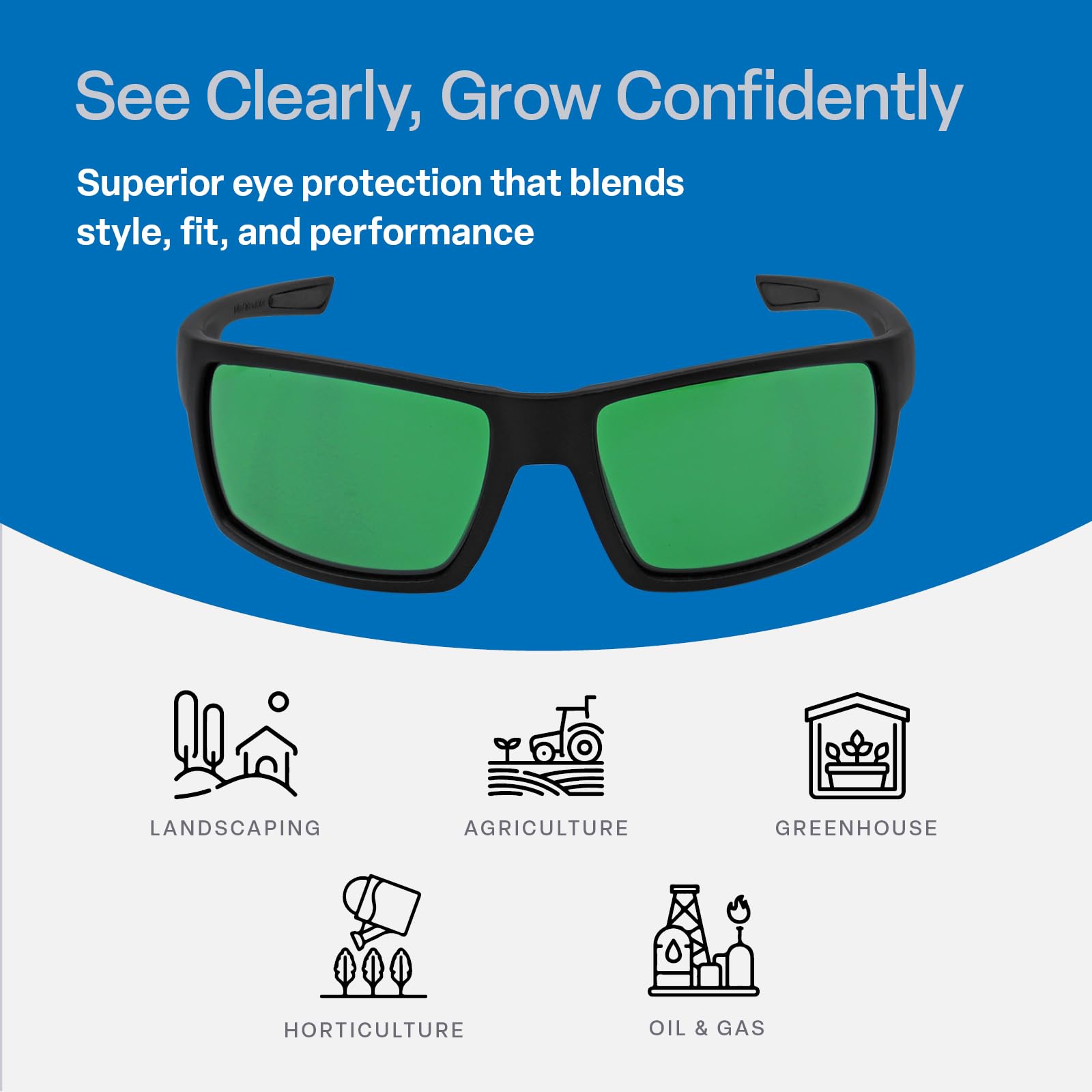 Bullhead Safety Sawfish - Gafas de cultivo para sala de cultivo, protección ocular completa para uso en horticultura y jardinería interior