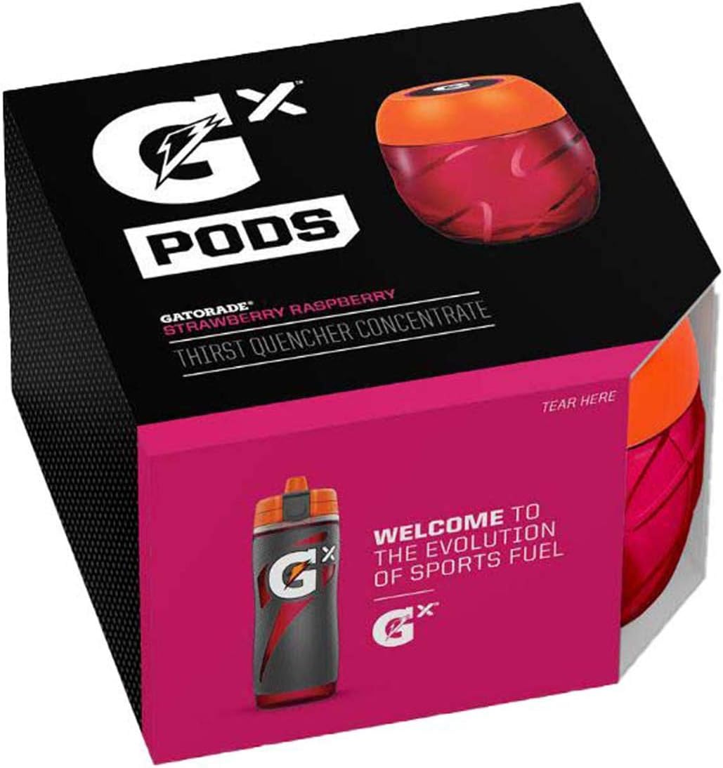 Gatorade GX Pods, Strawberry Raspberry, 3.25oz Pods (16 Pack), One Size