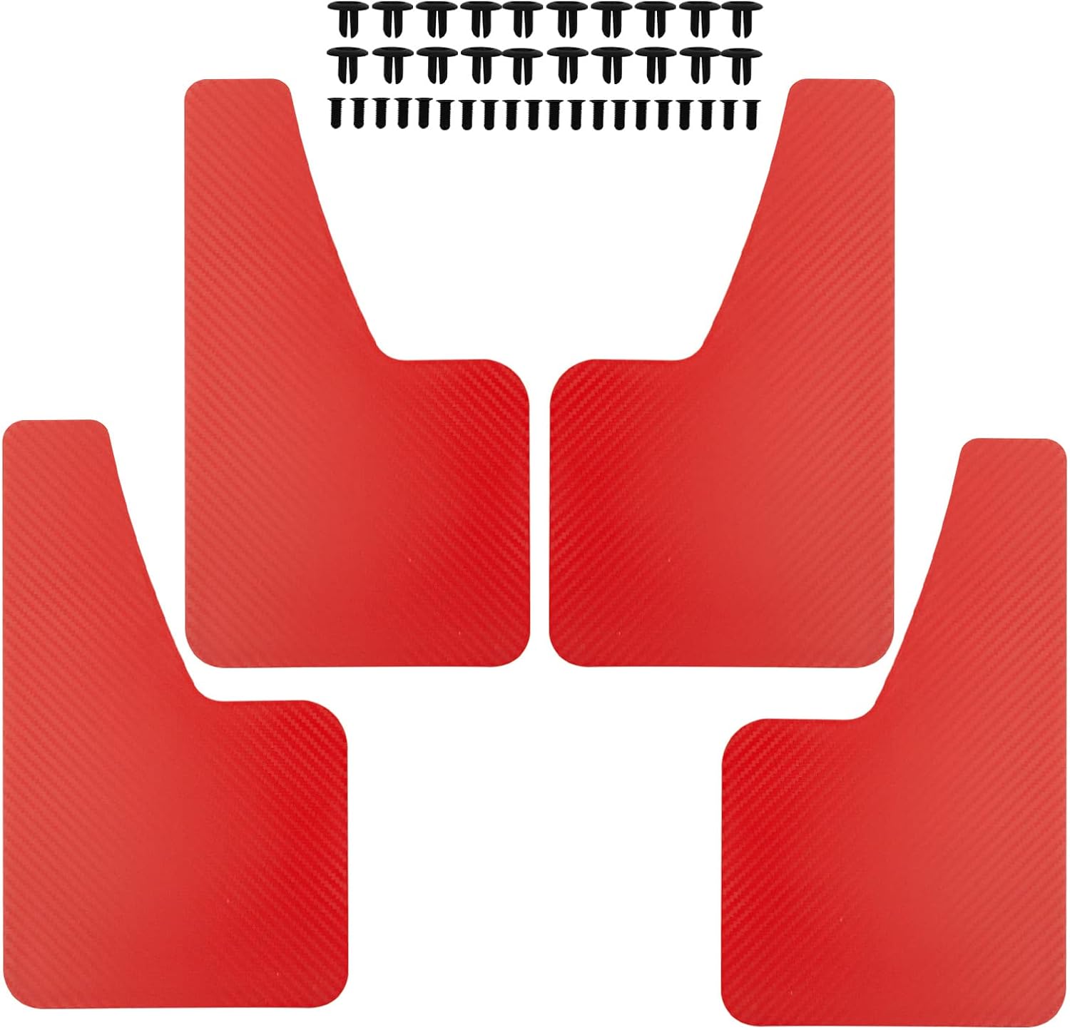 URMECCH Car Mud Flaps Universal Fit Red Mudflaps Mudguards