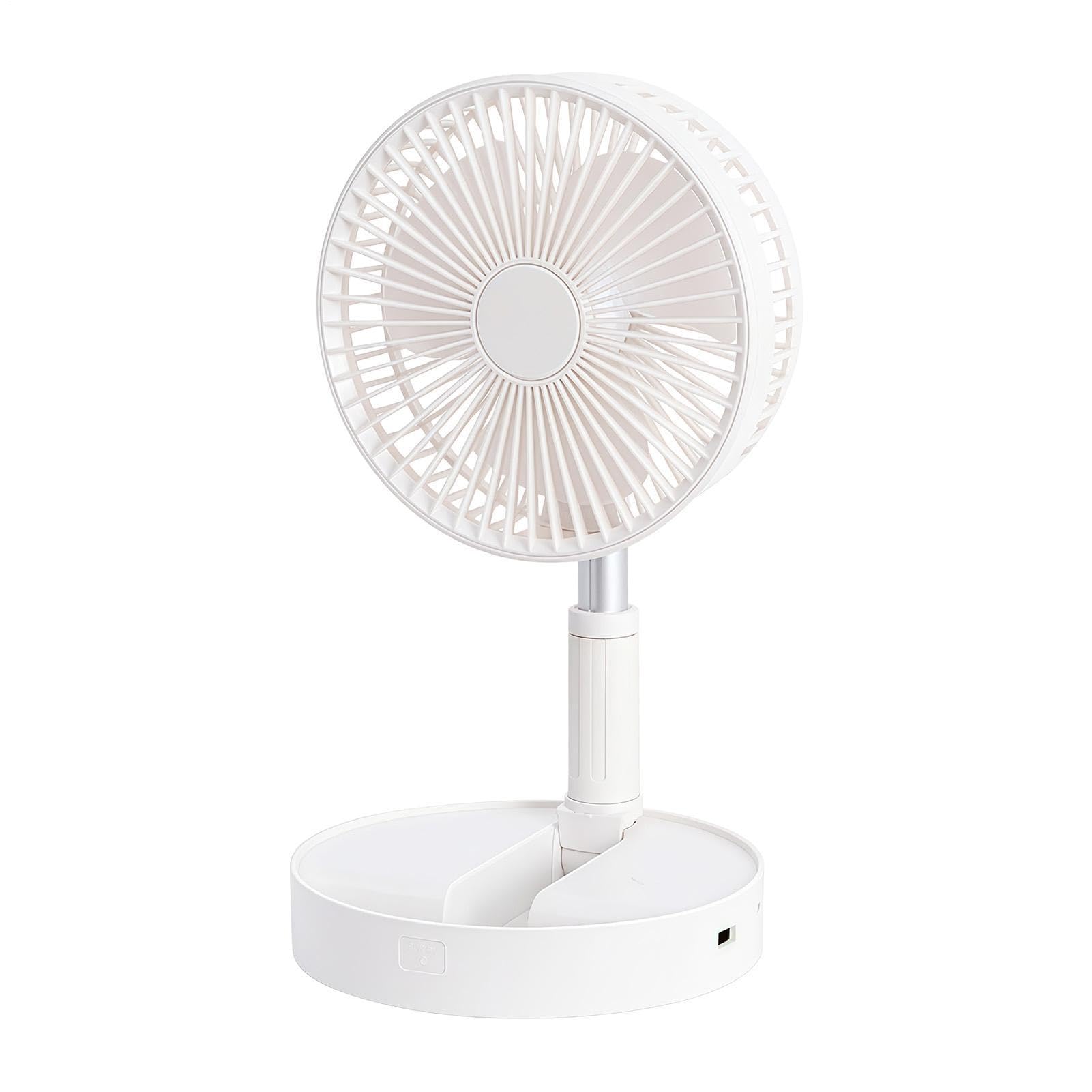 Ventilatore piantana portatile Soffiatore inclinabile fino a 185° | Ventilatore piantana silenzioso pieghevole ricaricabile per campeggio viaggio tenda cucina ufficio casa esterno