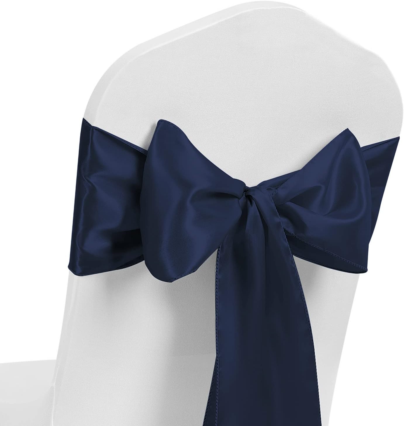 Lumaycens 72 PCS Satin Chair Sashes Bows Universal Chair